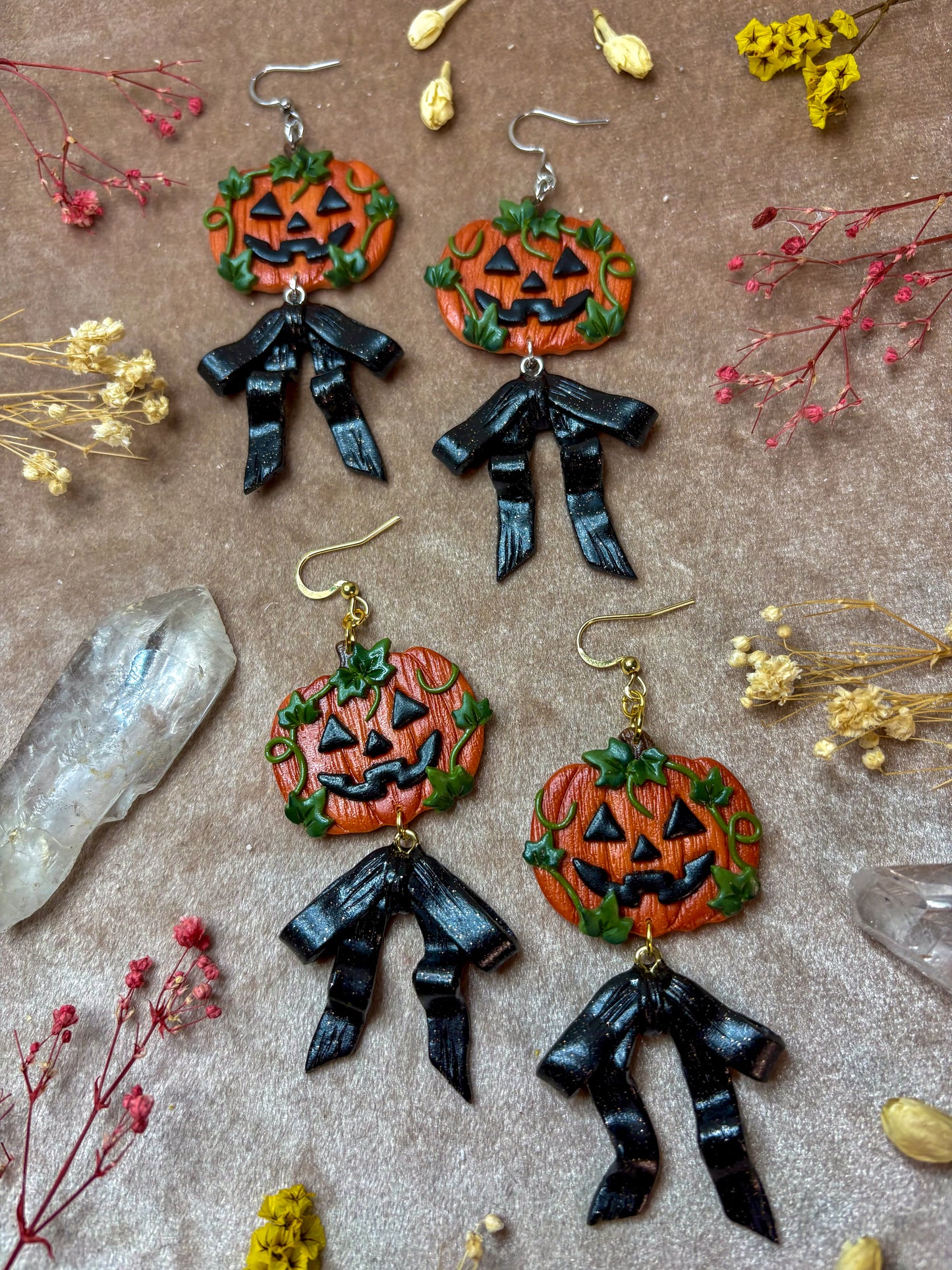 Fancy Jack-O-Lantern Earrings