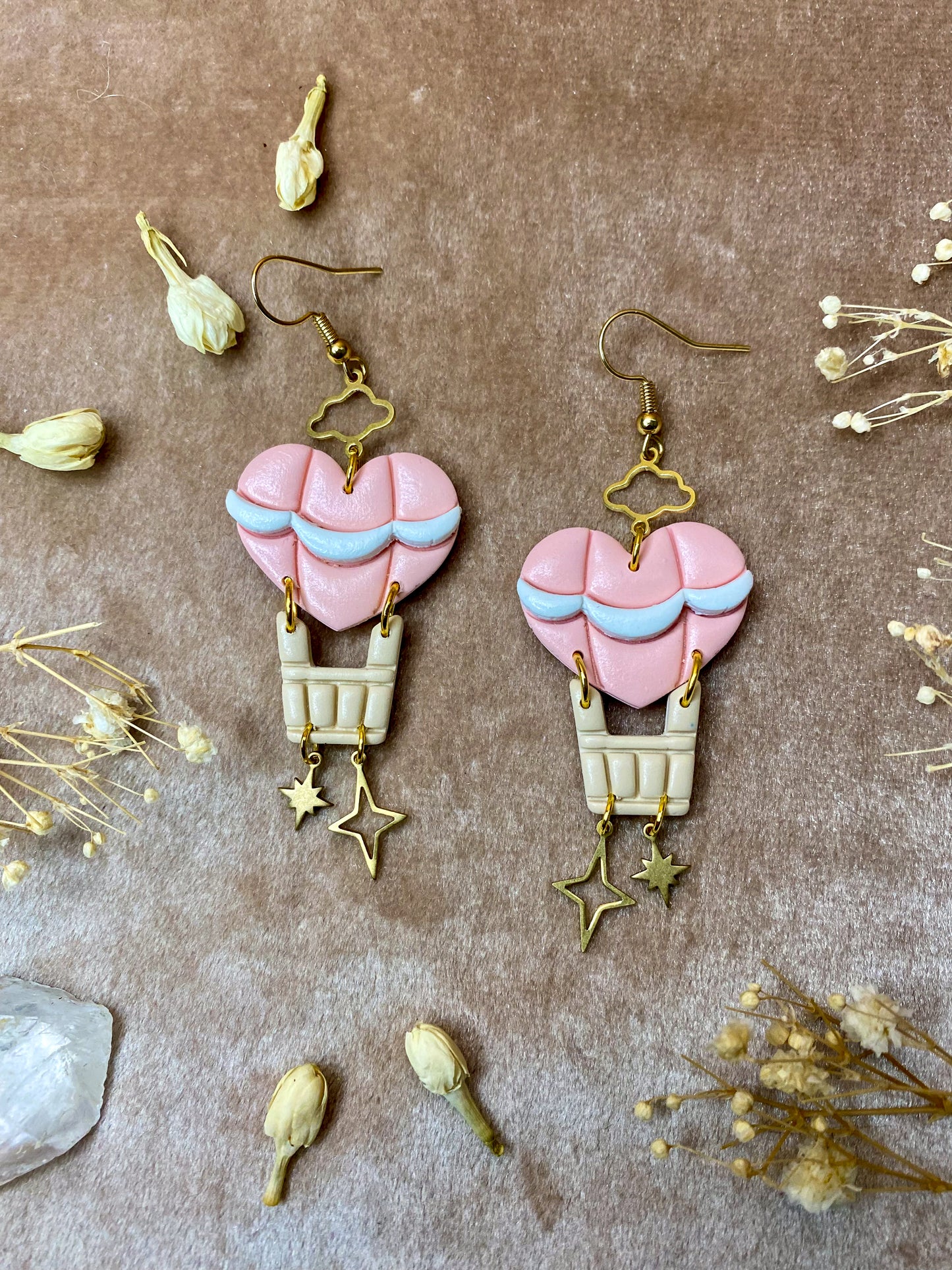 Celestial Heart Balloon Earrings