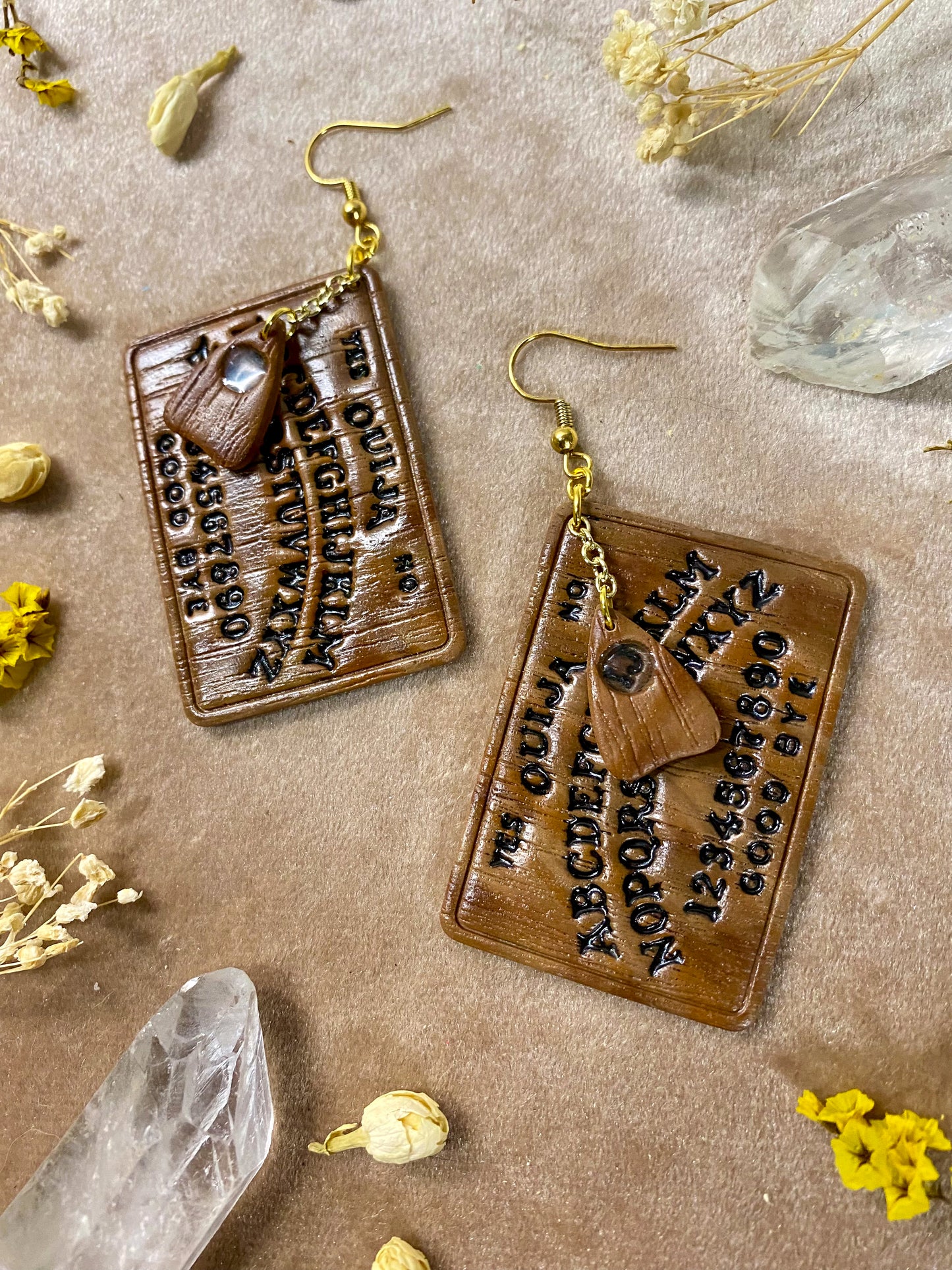 Ouija Board and Planchette Earrings