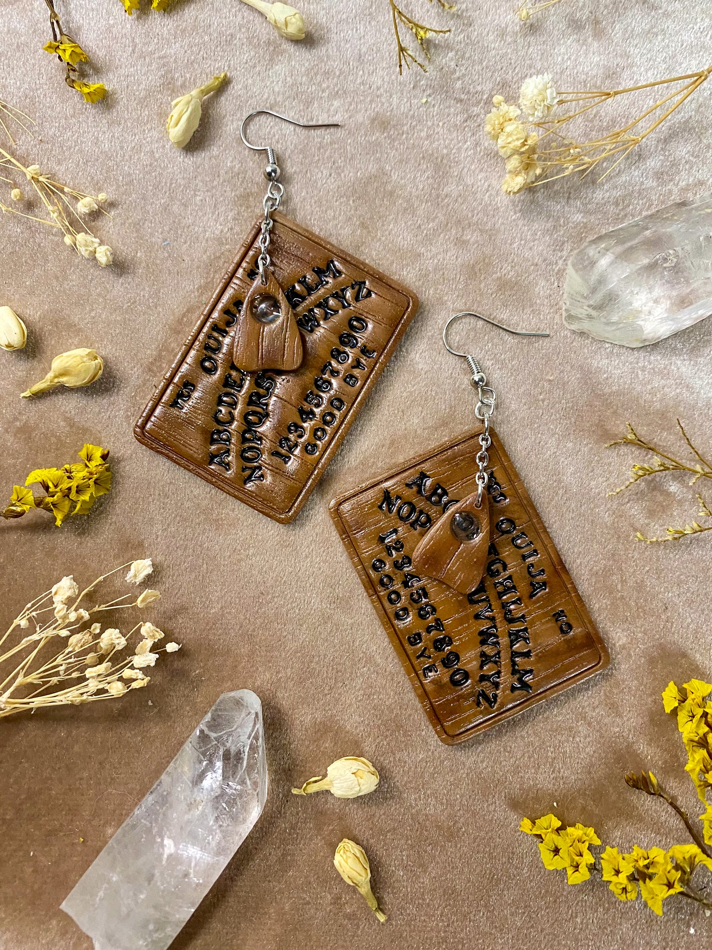 Ouija Board and Planchette Earrings