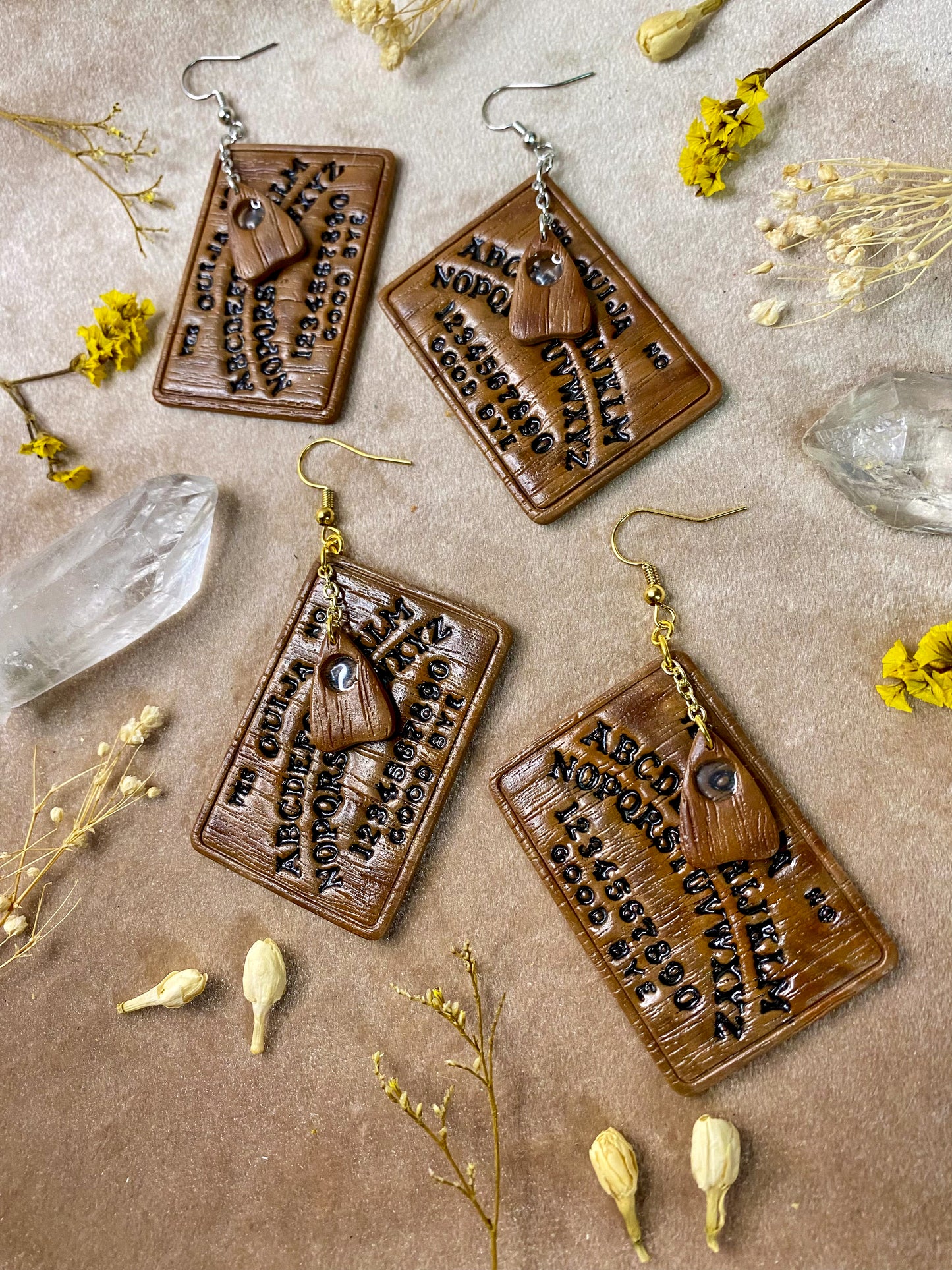 Ouija Board and Planchette Earrings