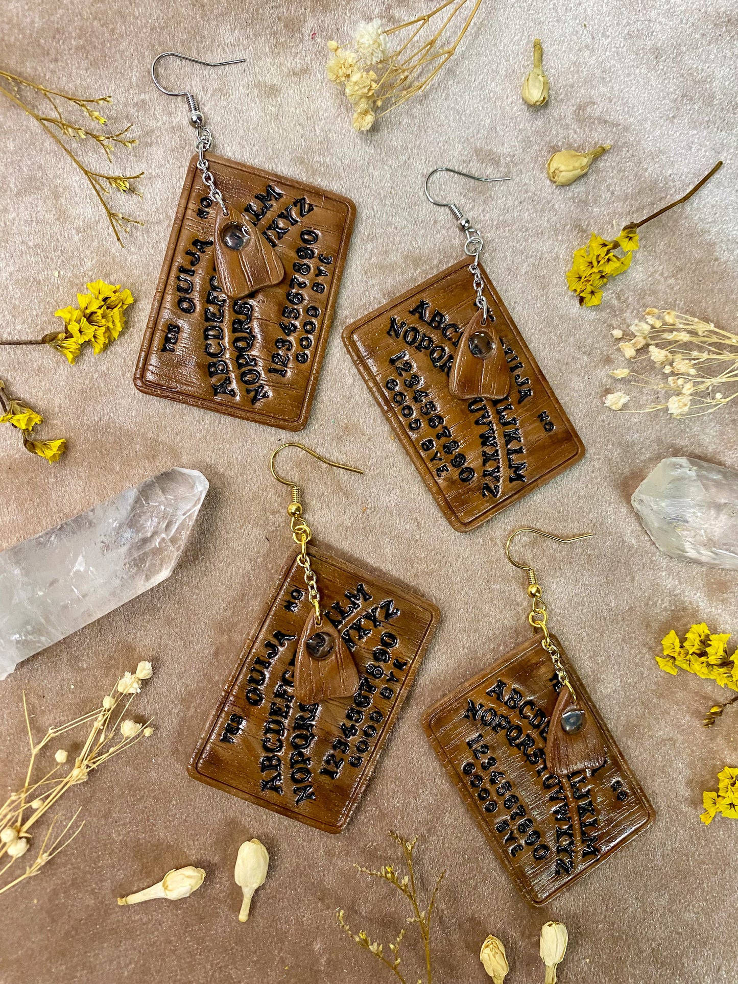 Ouija Board and Planchette Earrings