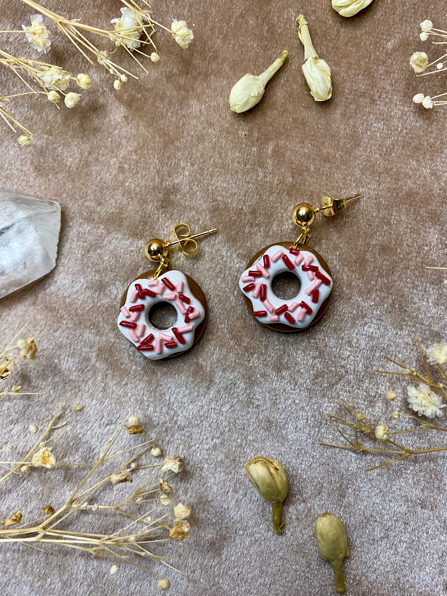 Sprinkled Round Donut Midi Earrings