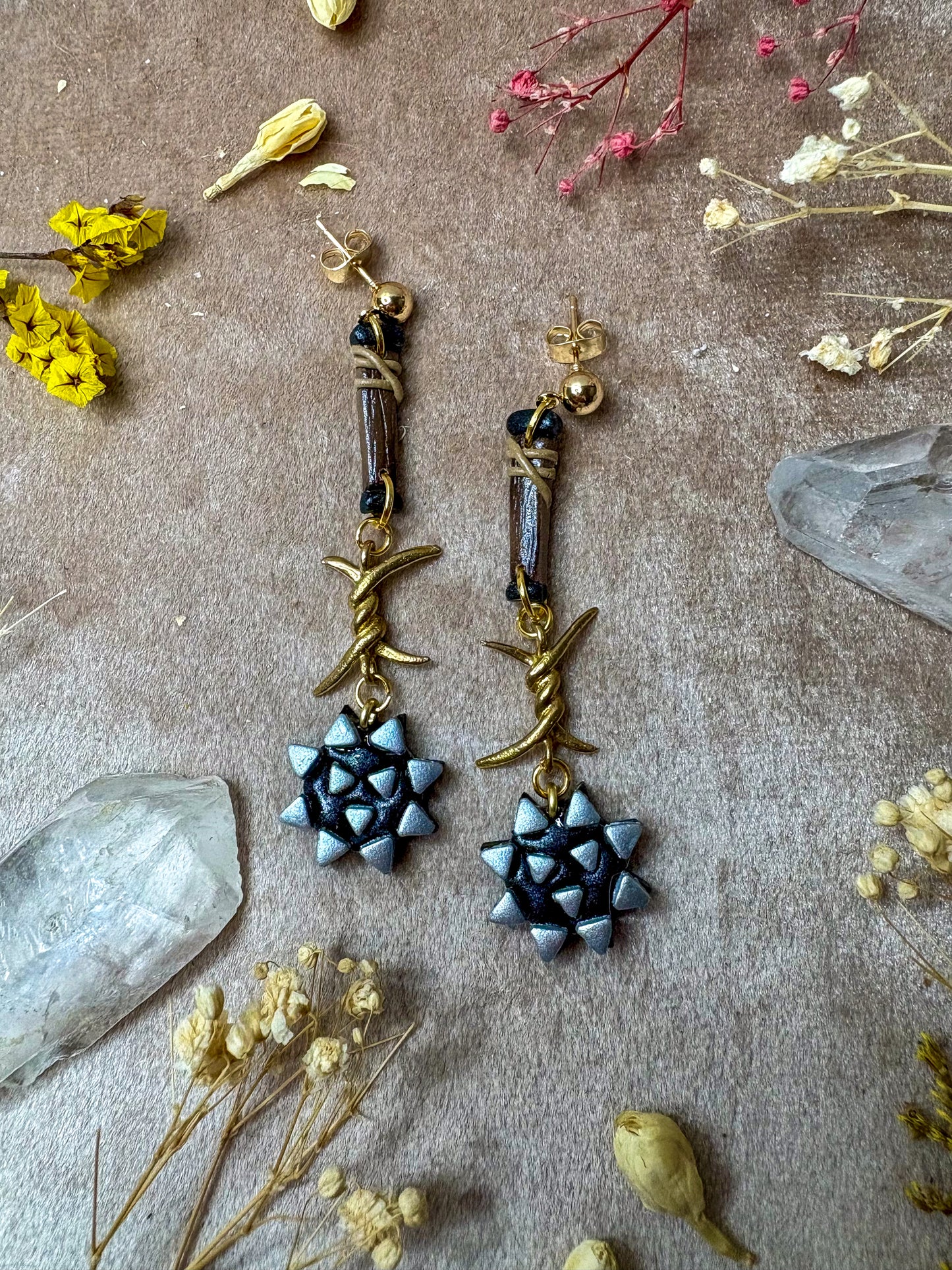 Mace and Flail Earrings