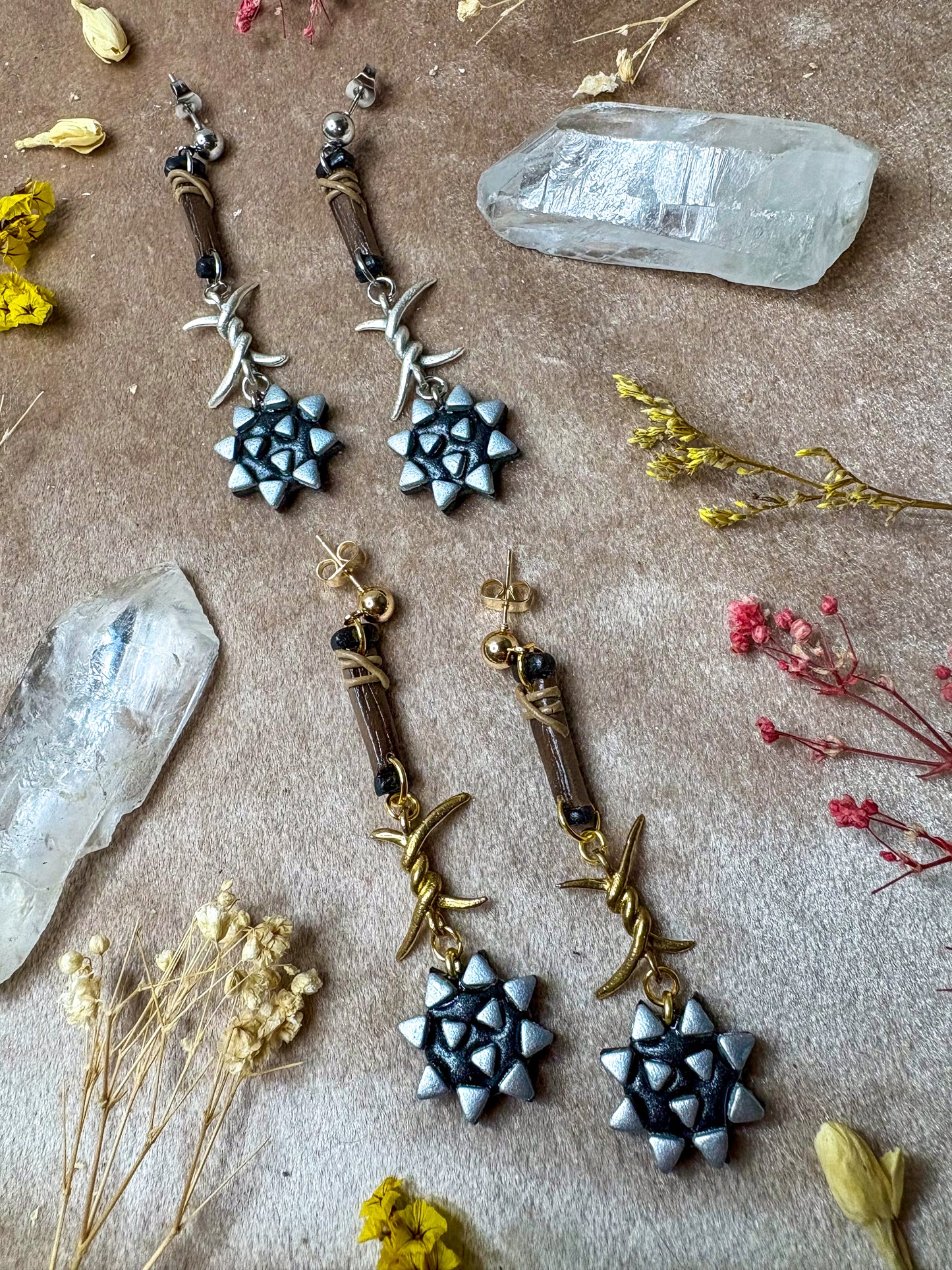 Mace and Flail Earrings