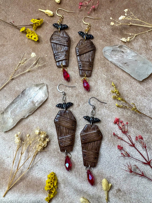 Vampire Coffin Earrings