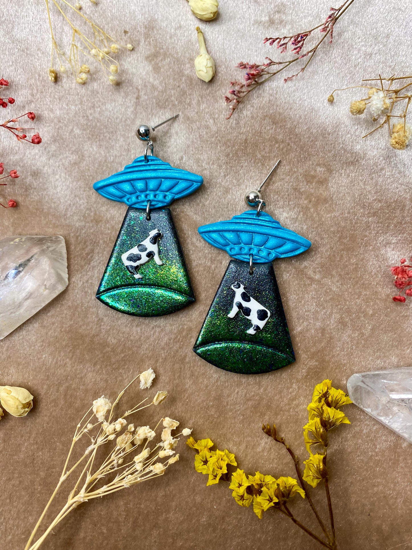 Alien Abduction (Holo Glitter) Earrings