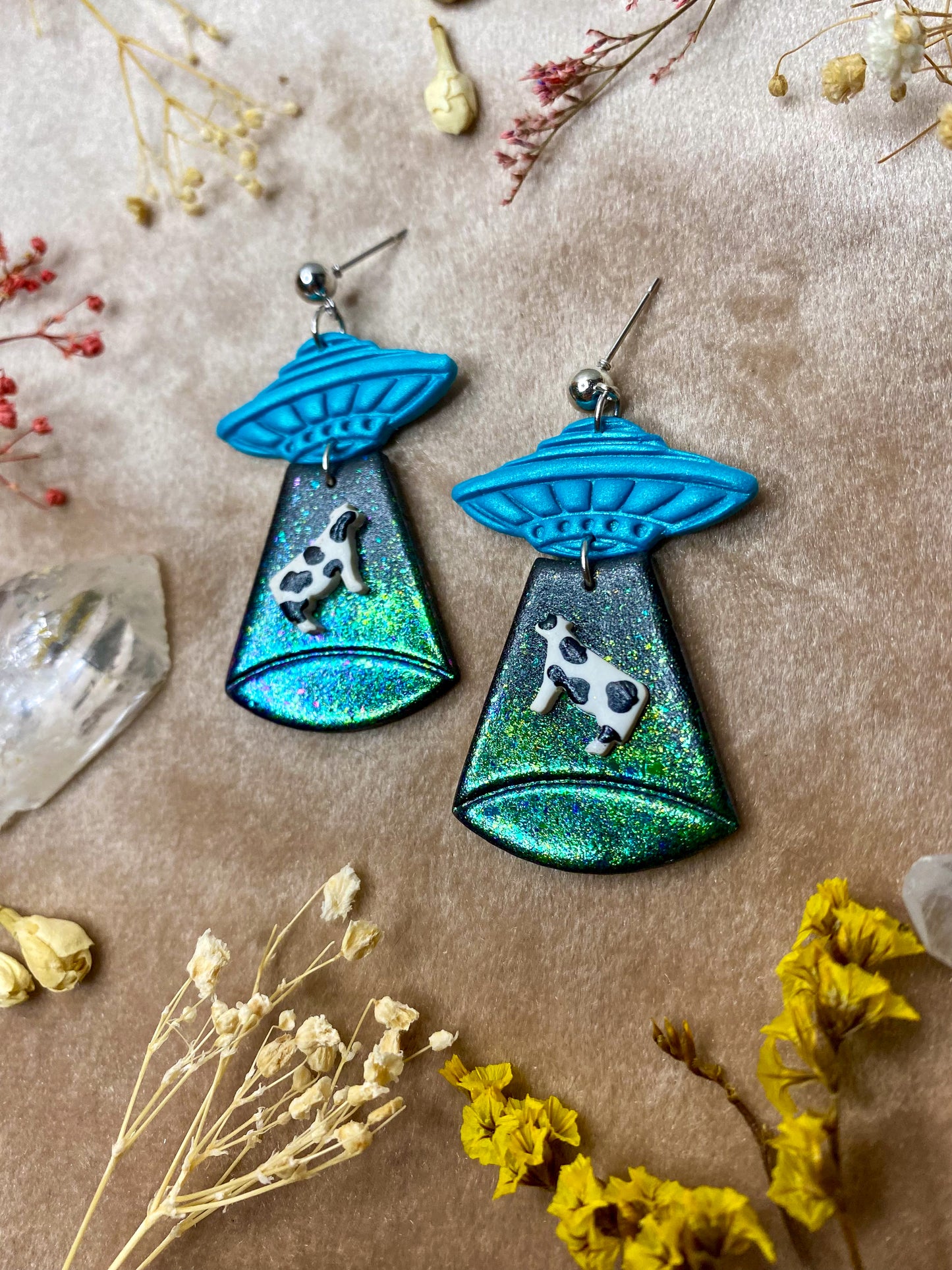 Alien Abduction (Holo Glitter) Earrings