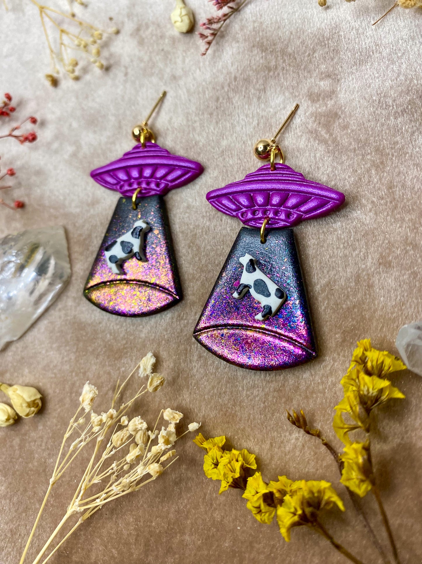 Alien Abduction (Holo Glitter) Earrings