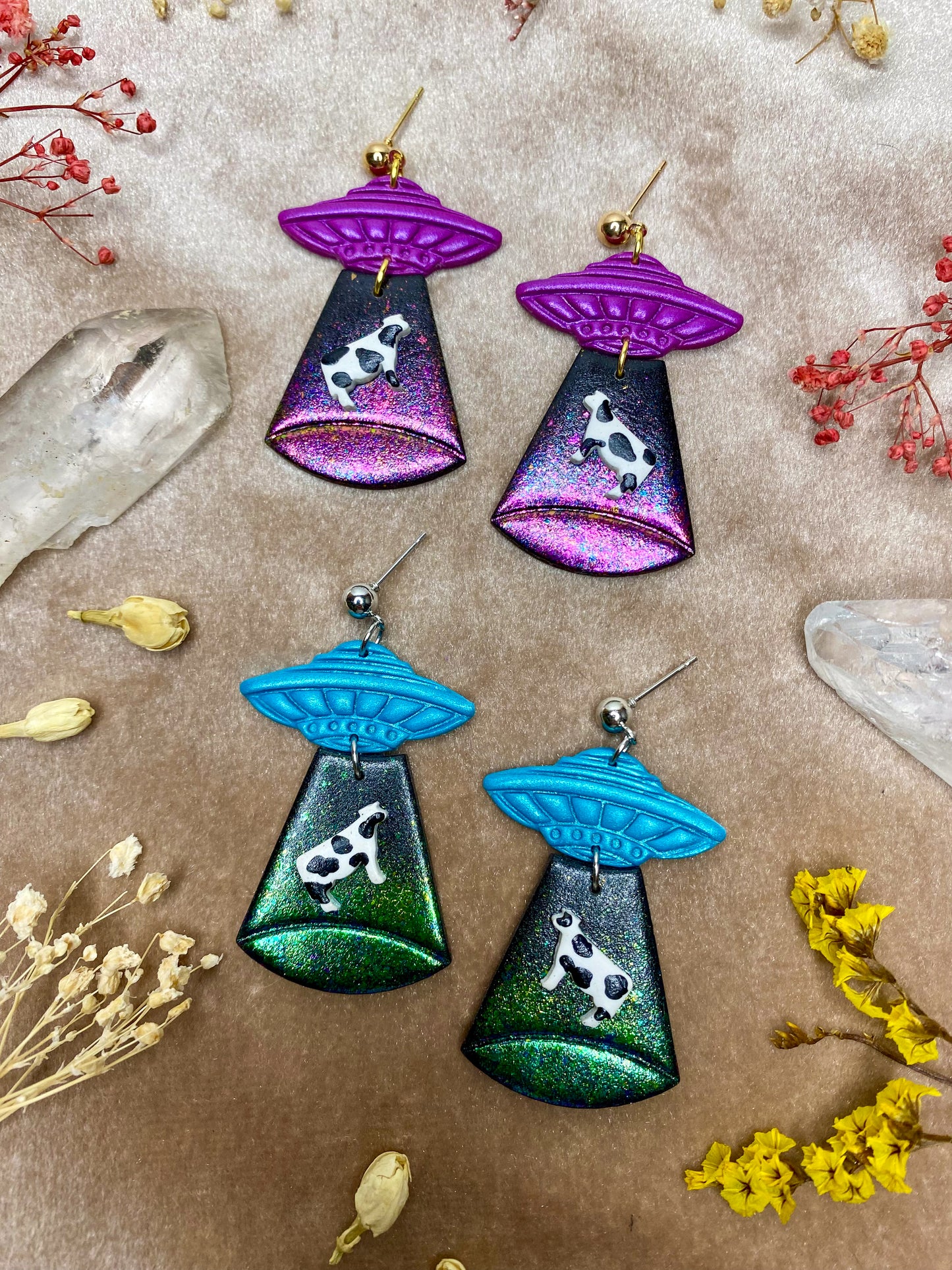 Alien Abduction (Holo Glitter) Earrings