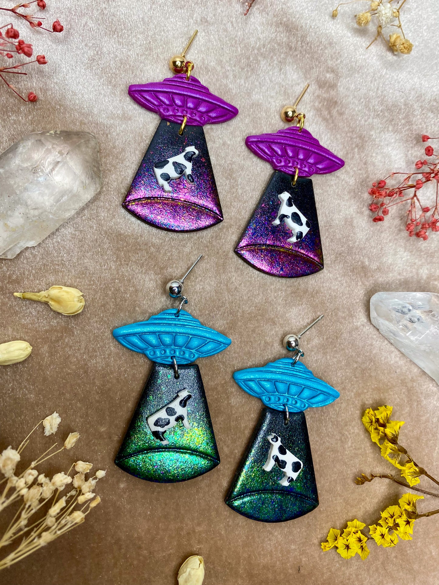 Alien Abduction (Holo Glitter) Earrings