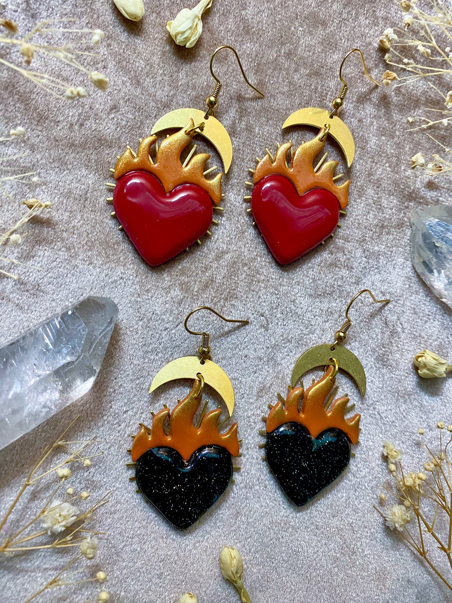 Fringe Hearts on Fire Earrings