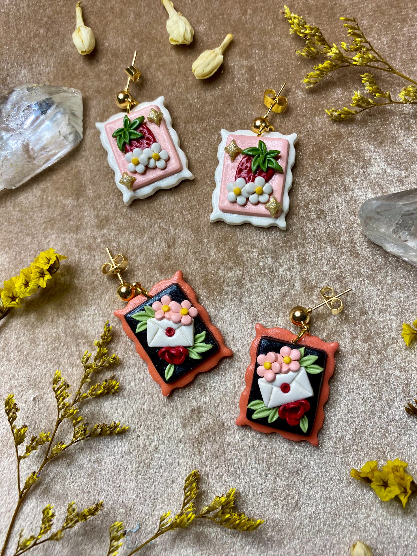 Mini Letter Stamp Earrings