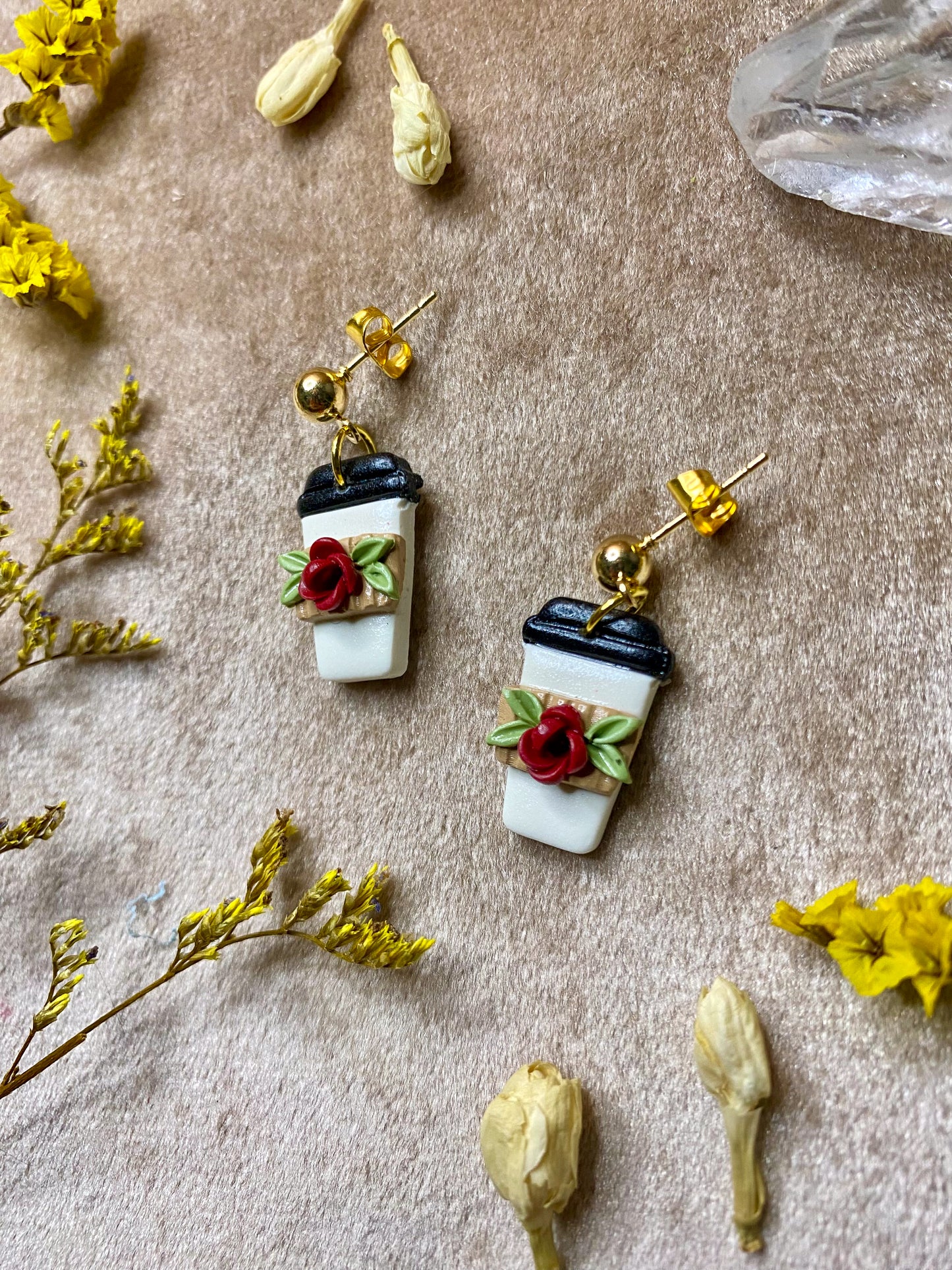 Floral Latte Earrings
