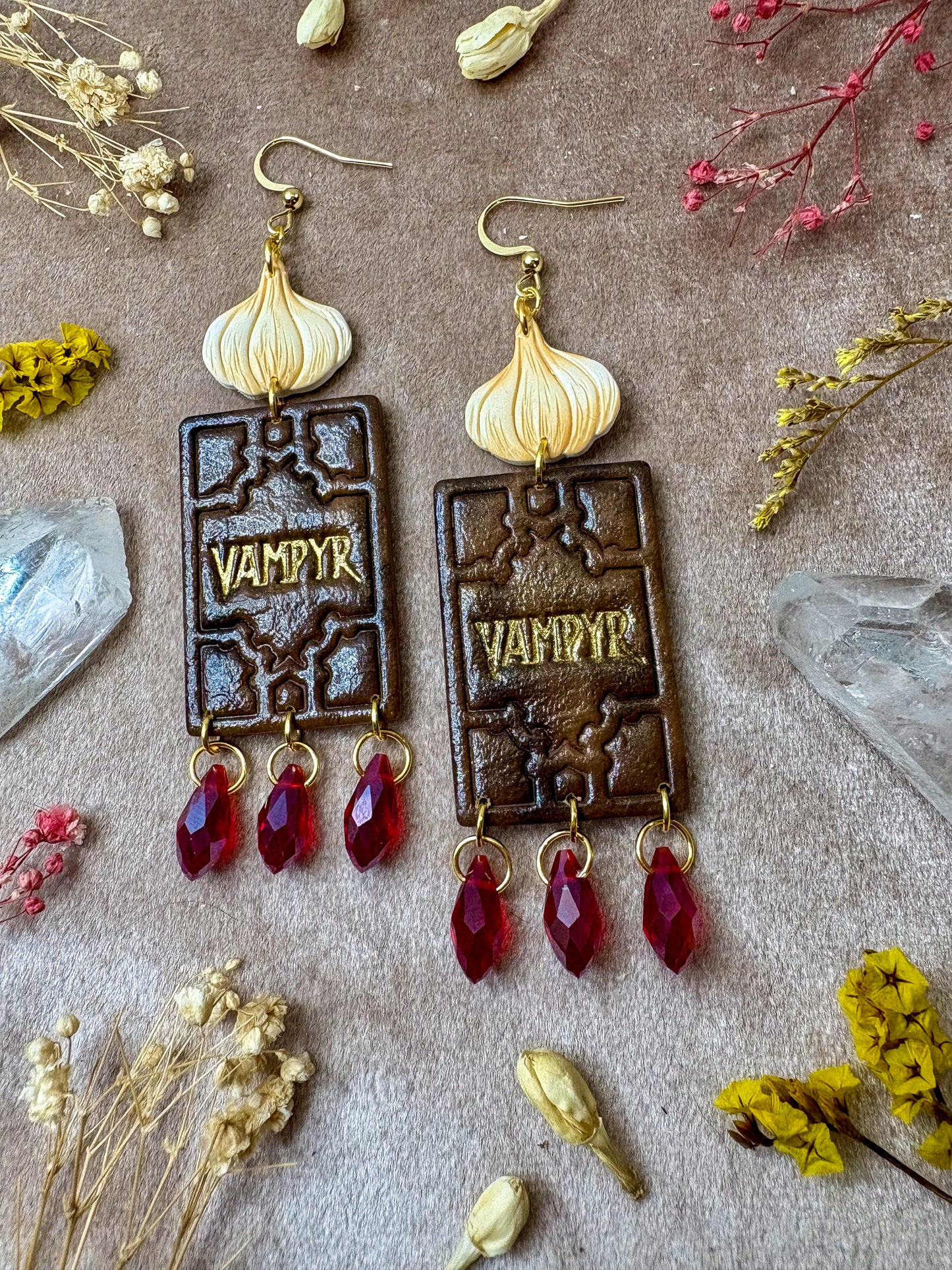 Vampyr Slayer Book Earrings