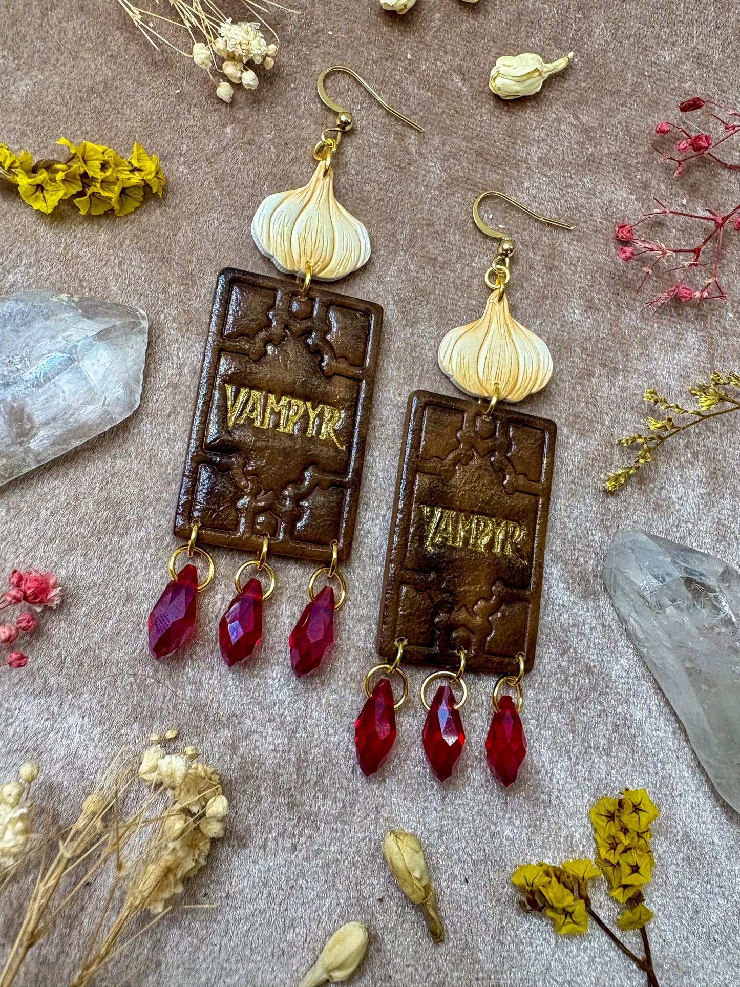 Vampyr Slayer Book Earrings