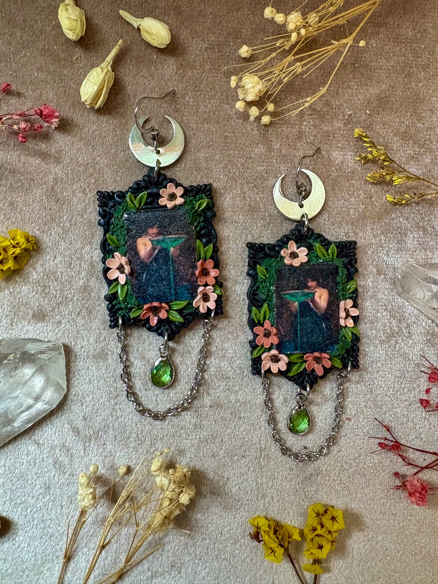 Waterhouse's "Circe Invidiosa" Painting Earrings