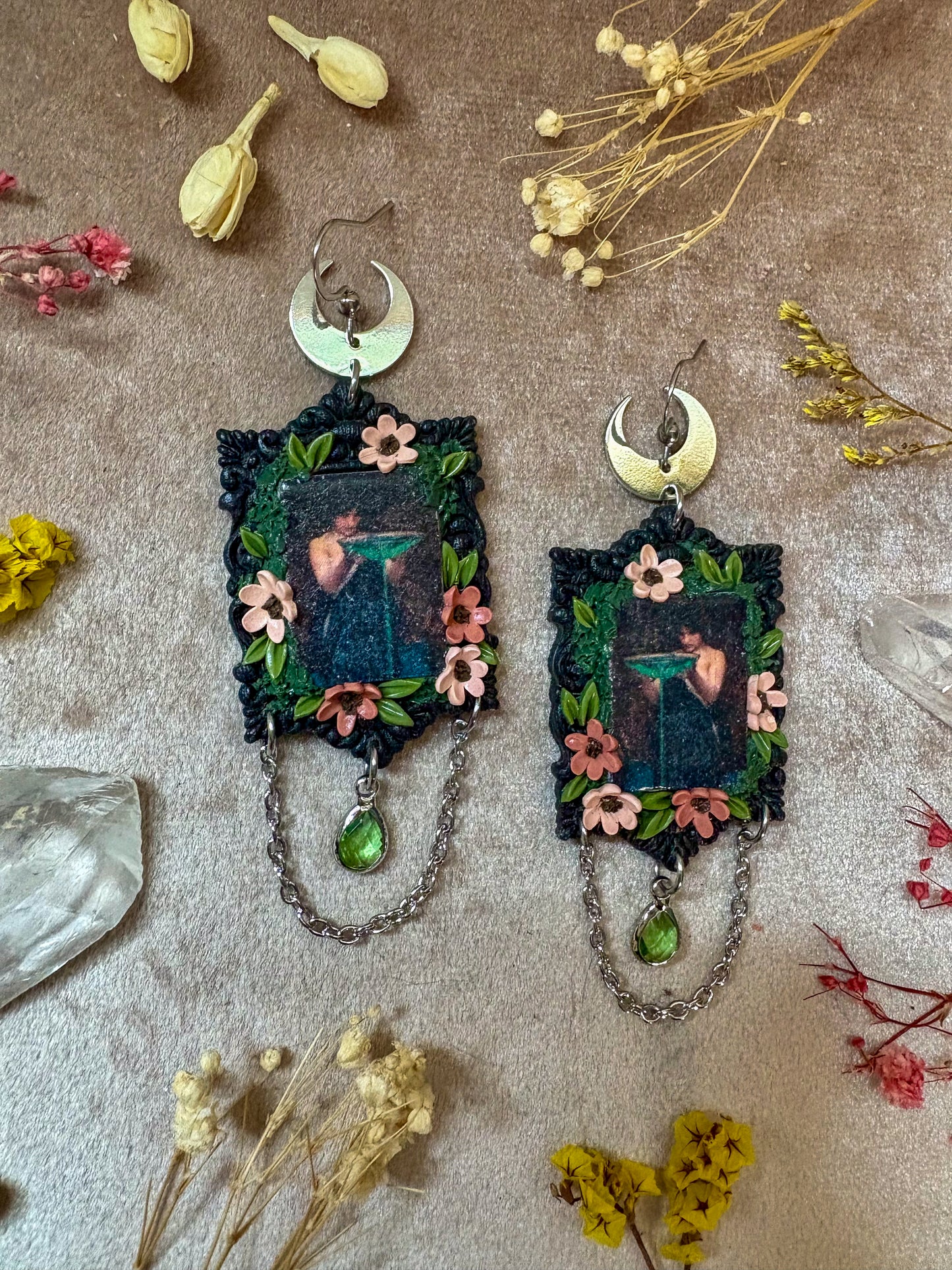 Waterhouse's "Circe Invidiosa" Painting Earrings