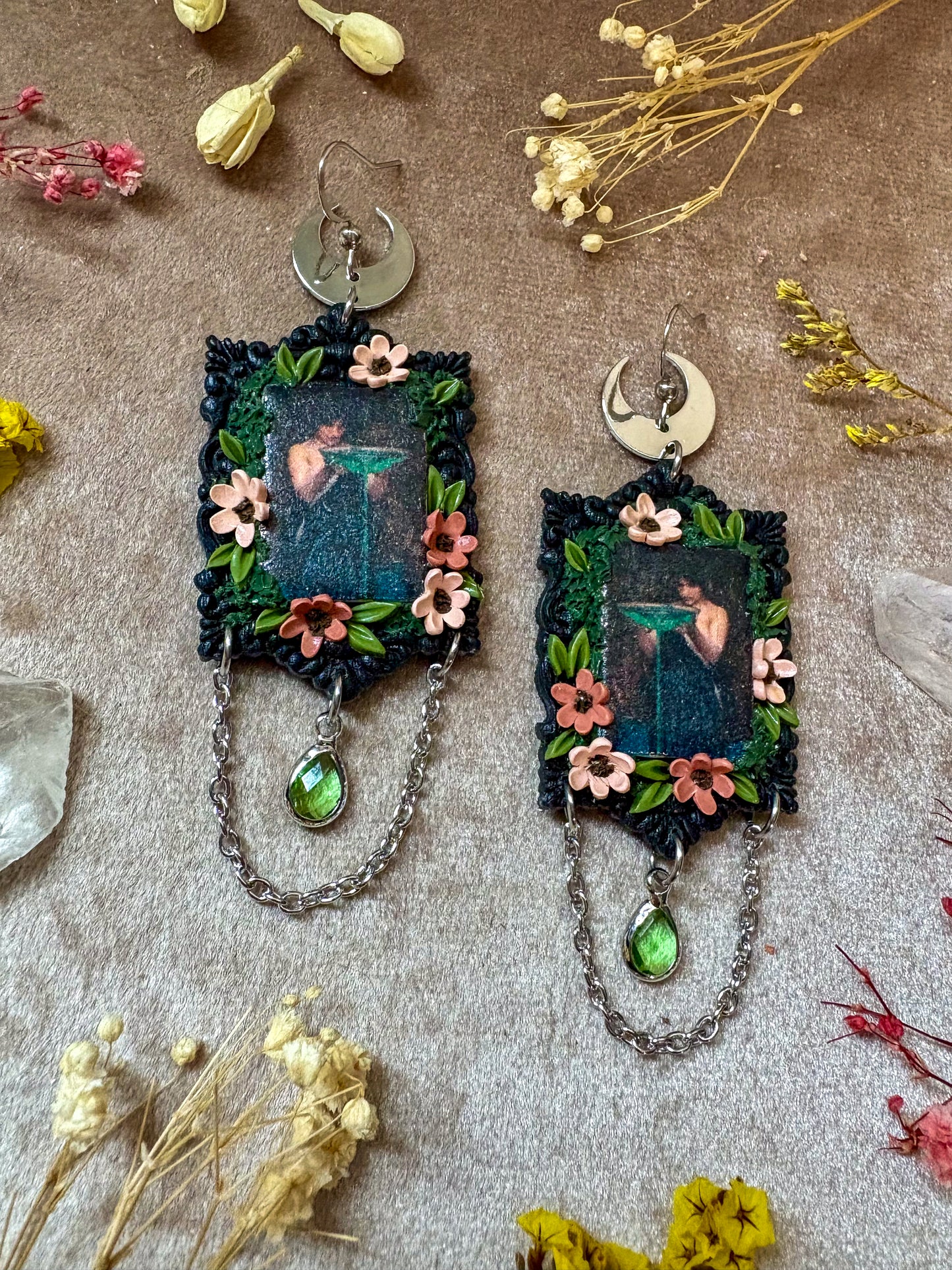 Waterhouse's "Circe Invidiosa" Painting Earrings