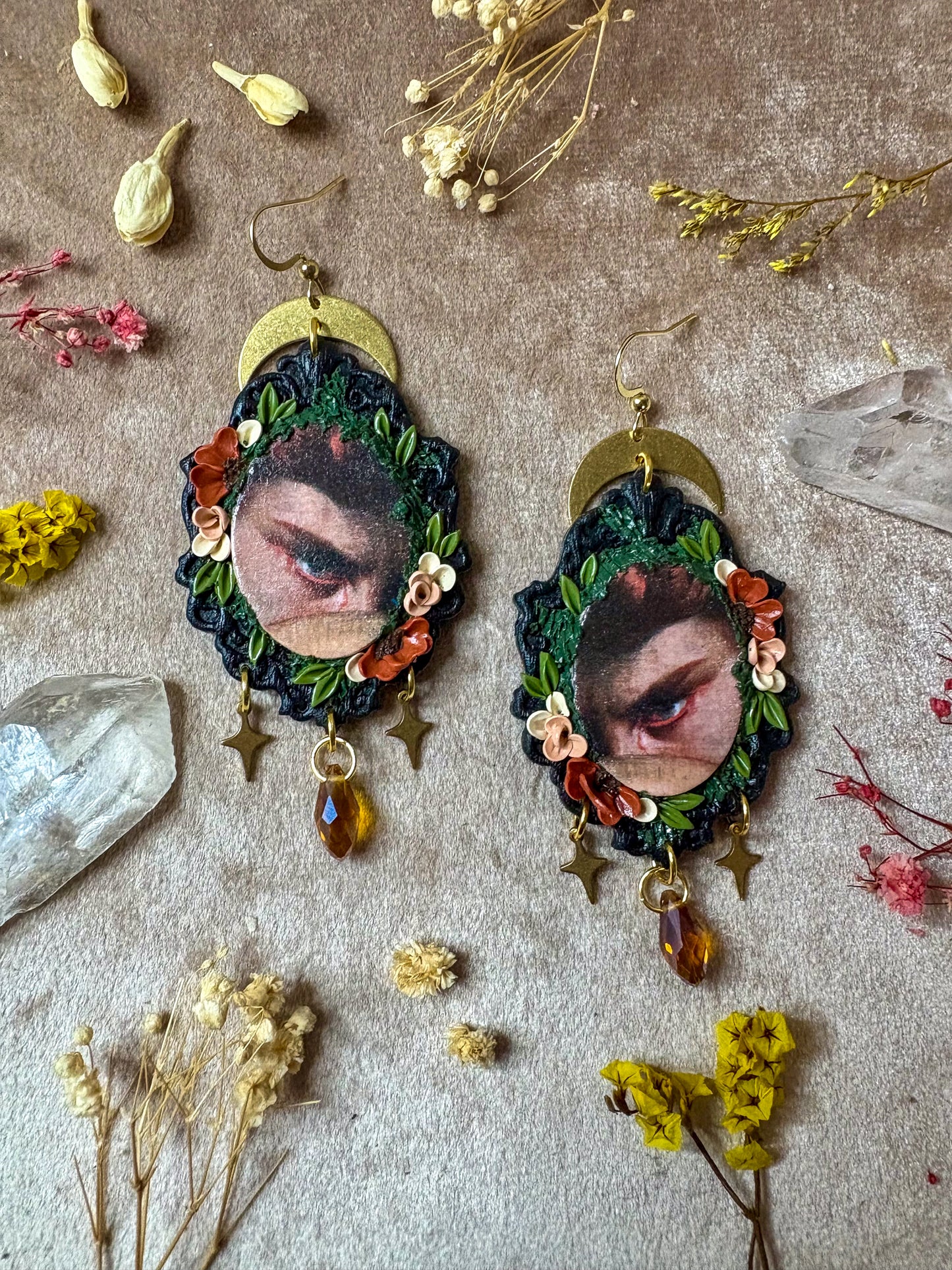 Cabanel's "Fallen Angel" Painting Earrings (oval)
