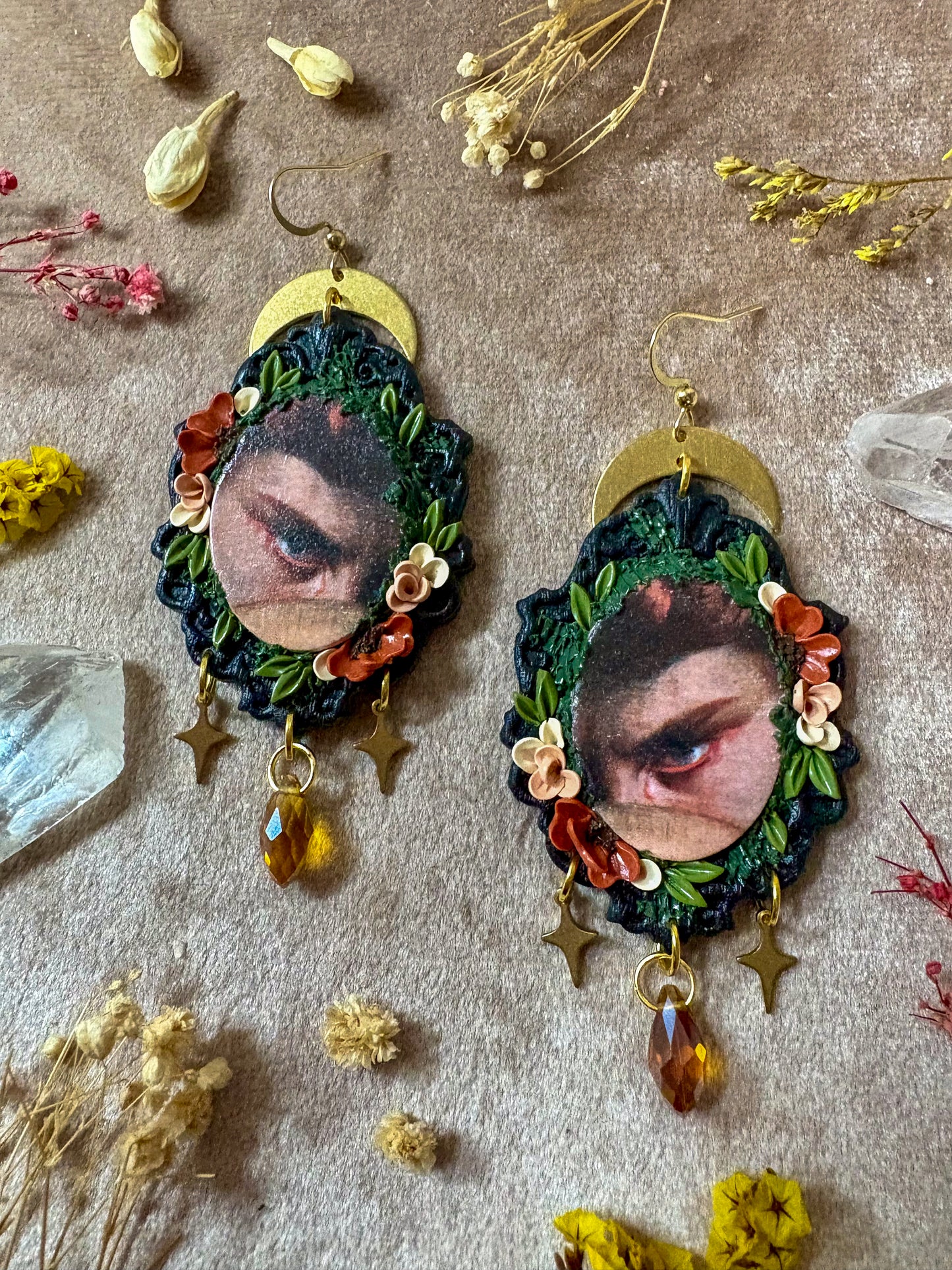Cabanel's "Fallen Angel" Painting Earrings (oval)