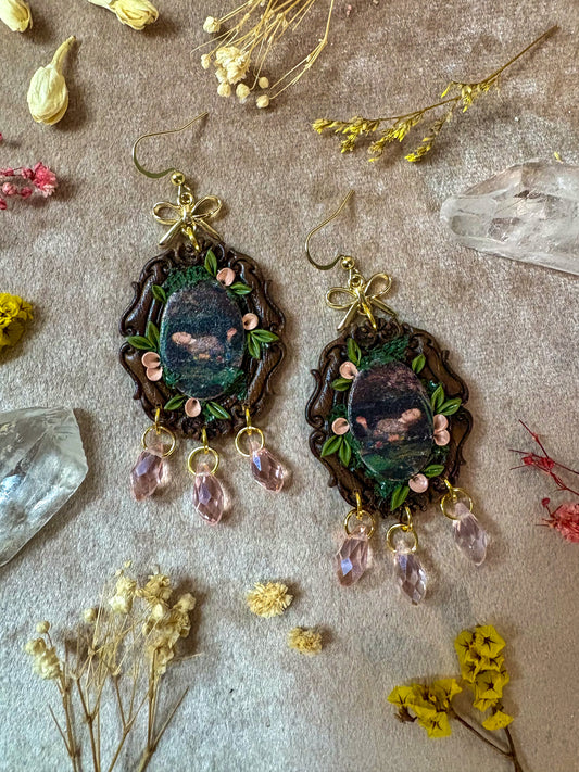 Millais' "Ophelia" Oval Painting Earrings