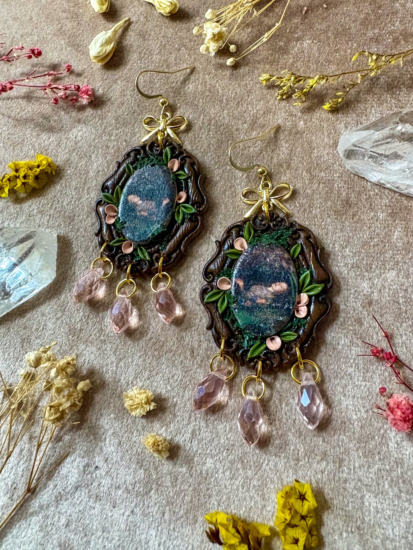 Millais' "Ophelia" Oval Painting Earrings