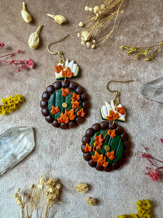 Autumn Leaves Hobbit Door Earrings