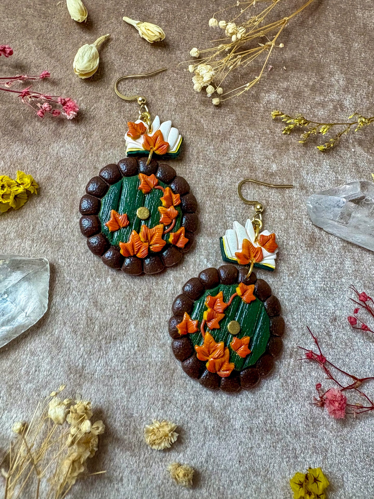 Autumn Leaves Hobbit Door Earrings