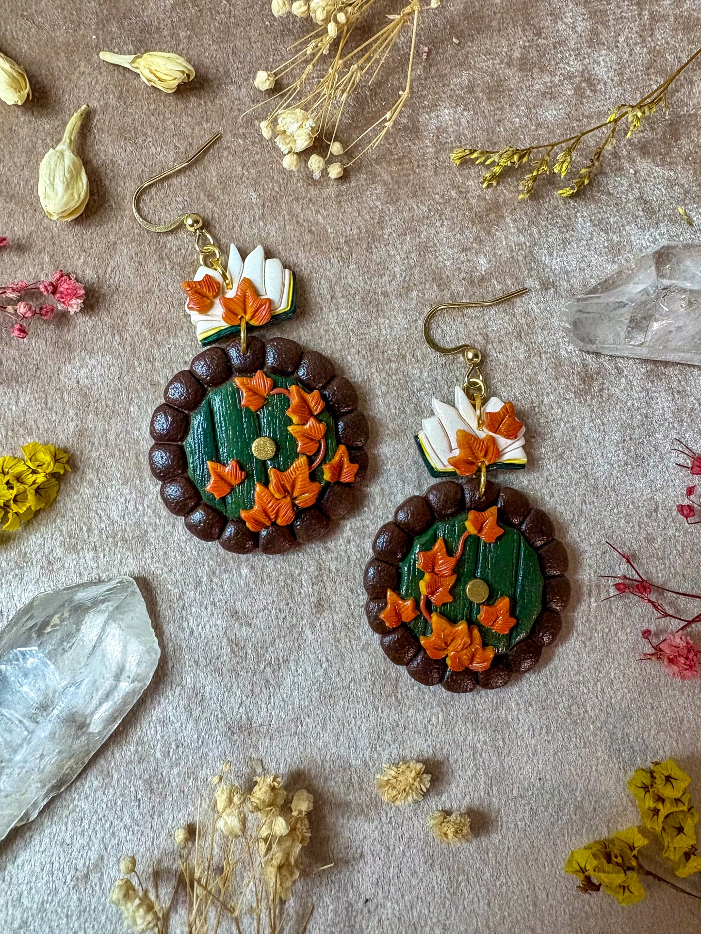 Autumn Leaves Hobbit Door Earrings