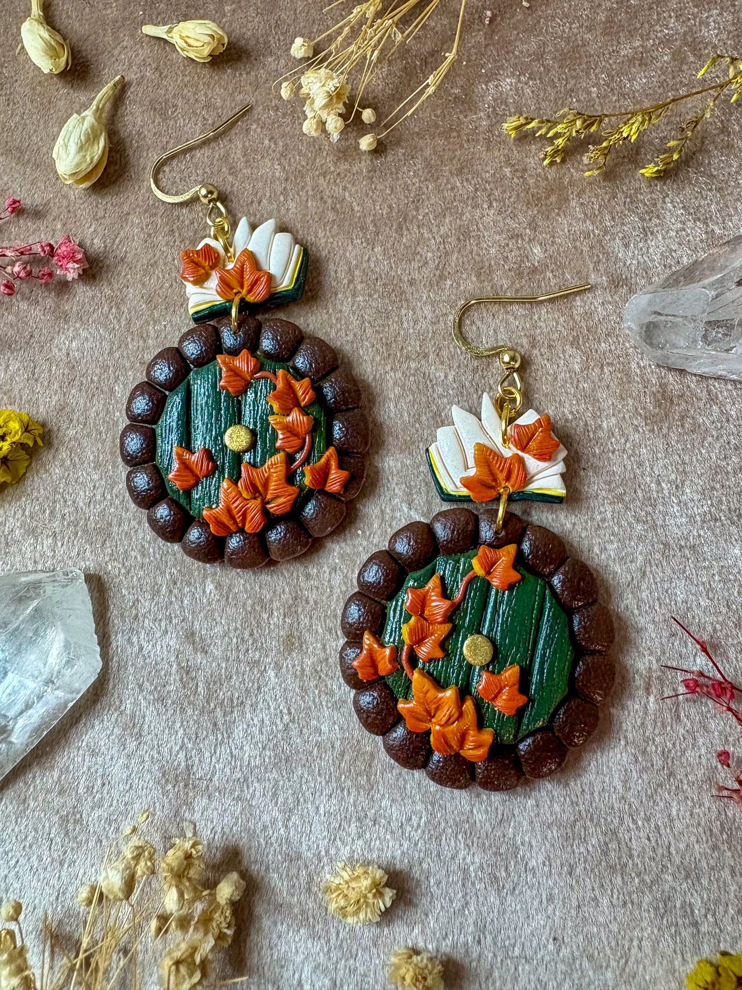 Autumn Leaves Hobbit Door Earrings