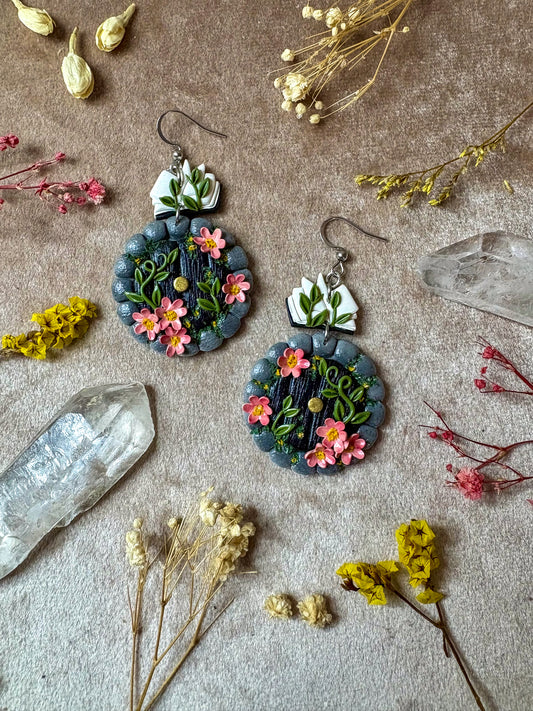 Cherry Blossom Hobbit Door Earrings