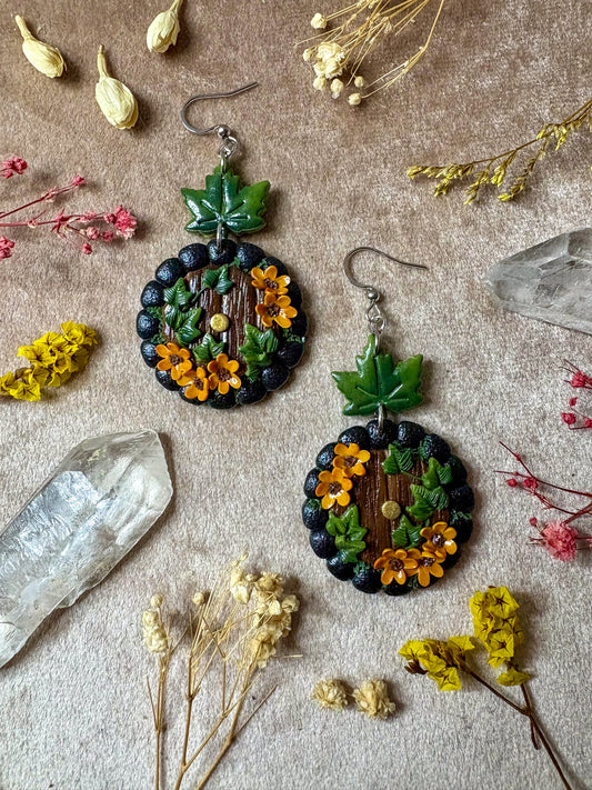 Sunflower Hobbit Door Earrings