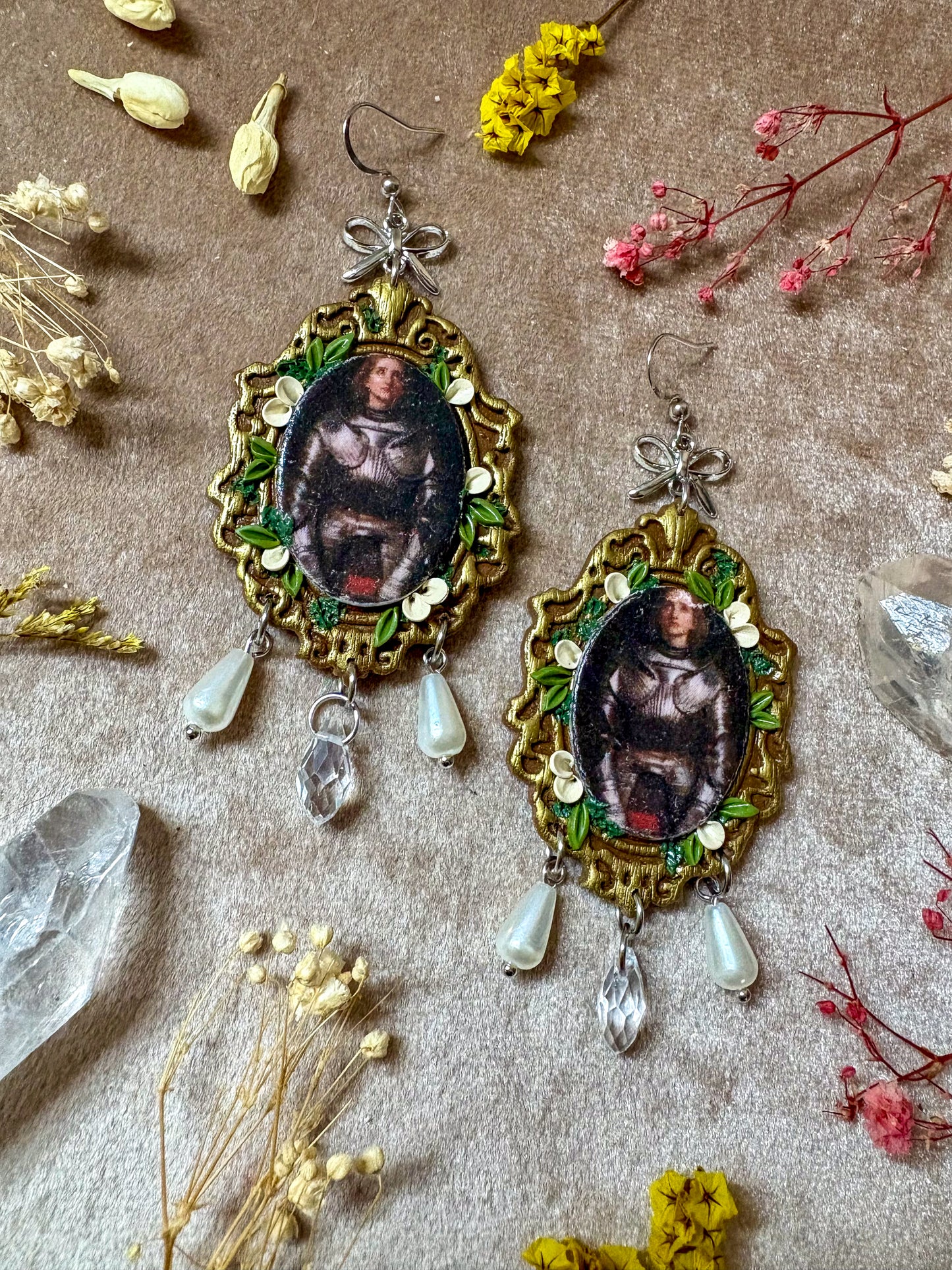 Millais' "Joan of Arc" Frame Earrings