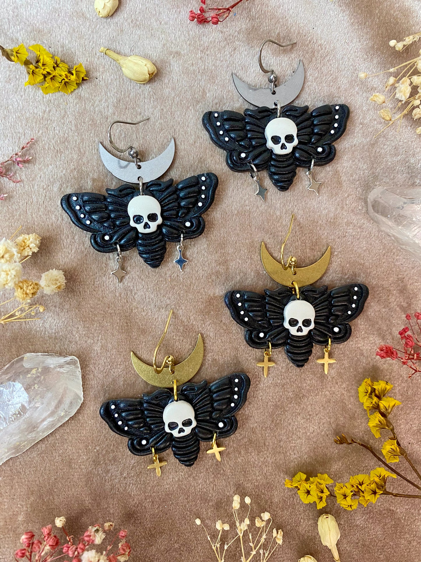 Death Moth Earrings