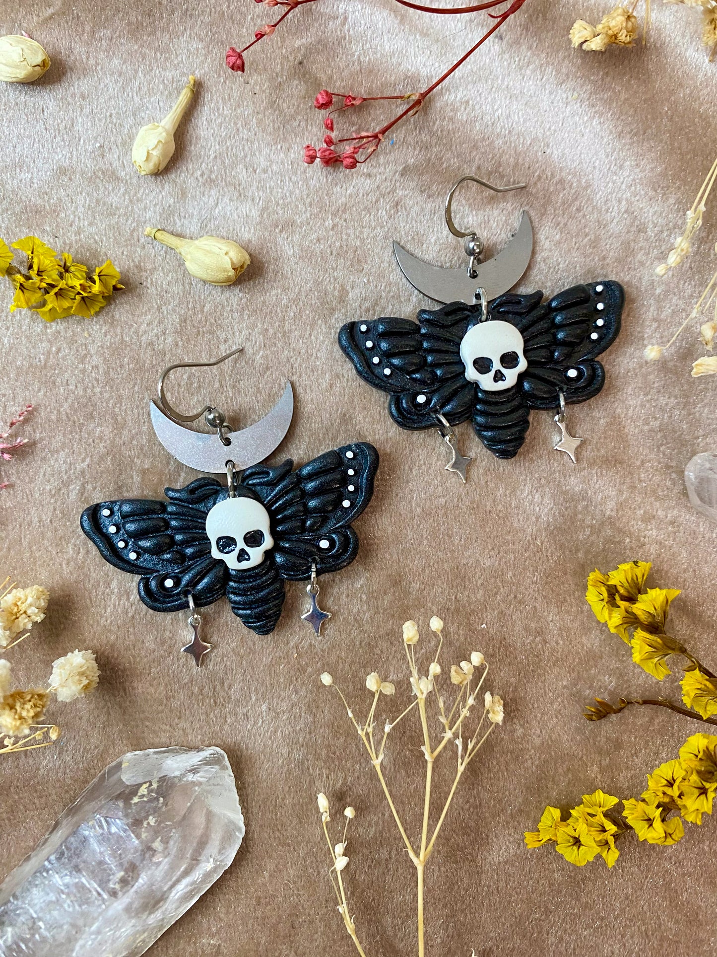 Death Moth Earrings