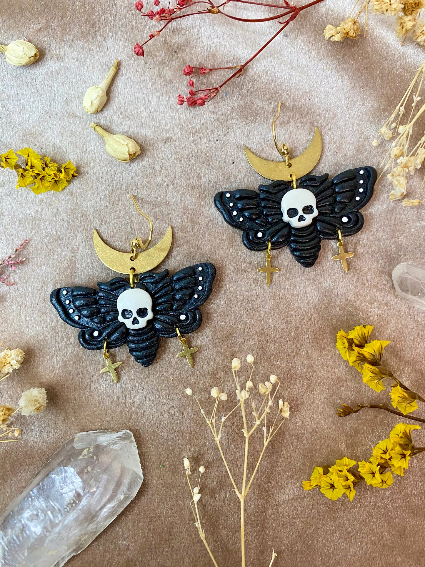 Death Moth Earrings