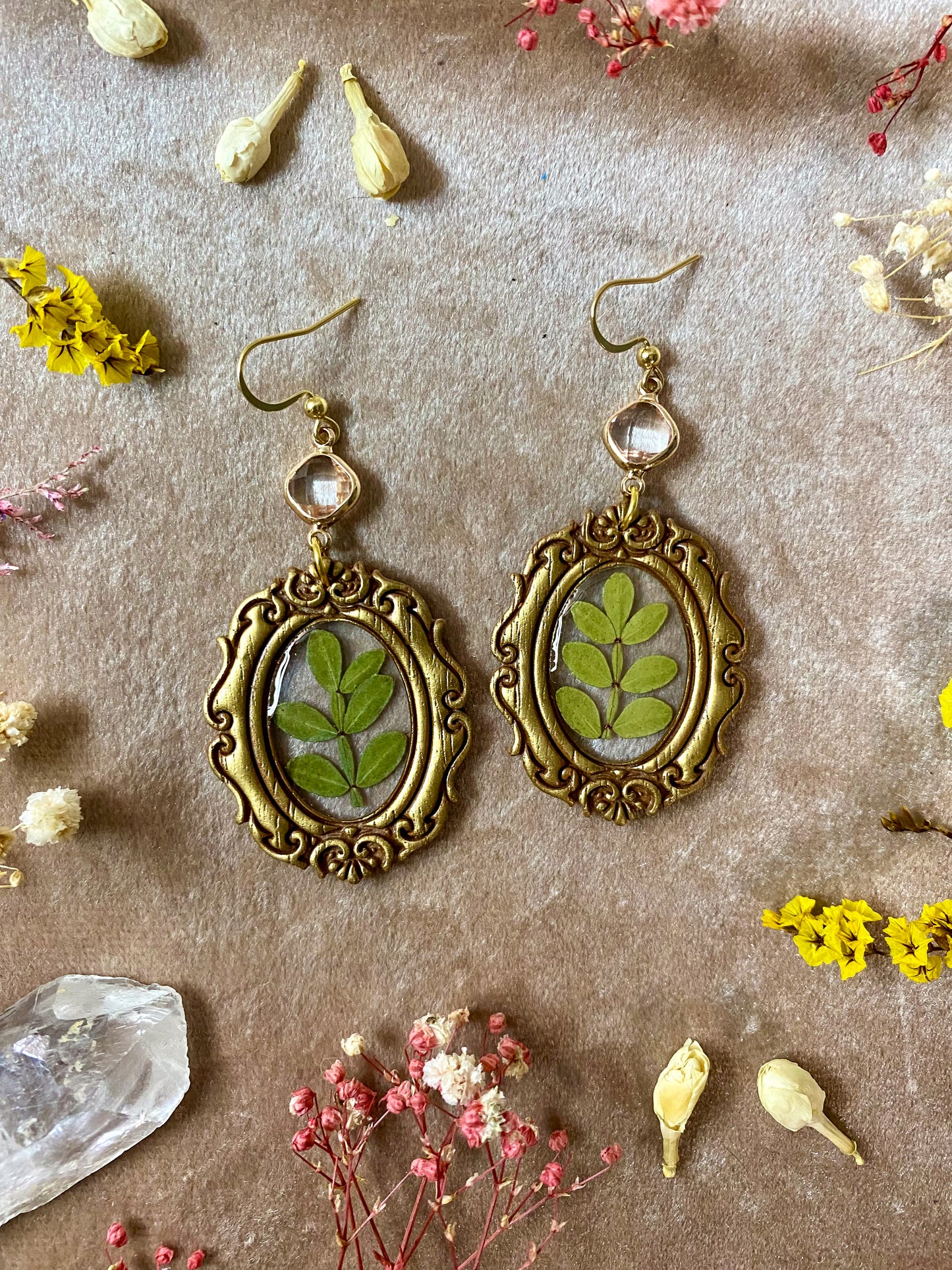 Ornate Fern Frame Earrings