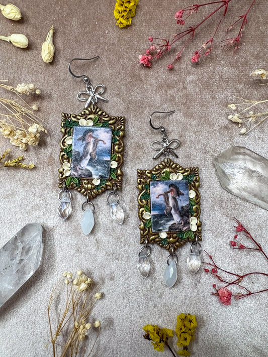 Selva's "Death at Sunset for Sappho" Painting Earrings