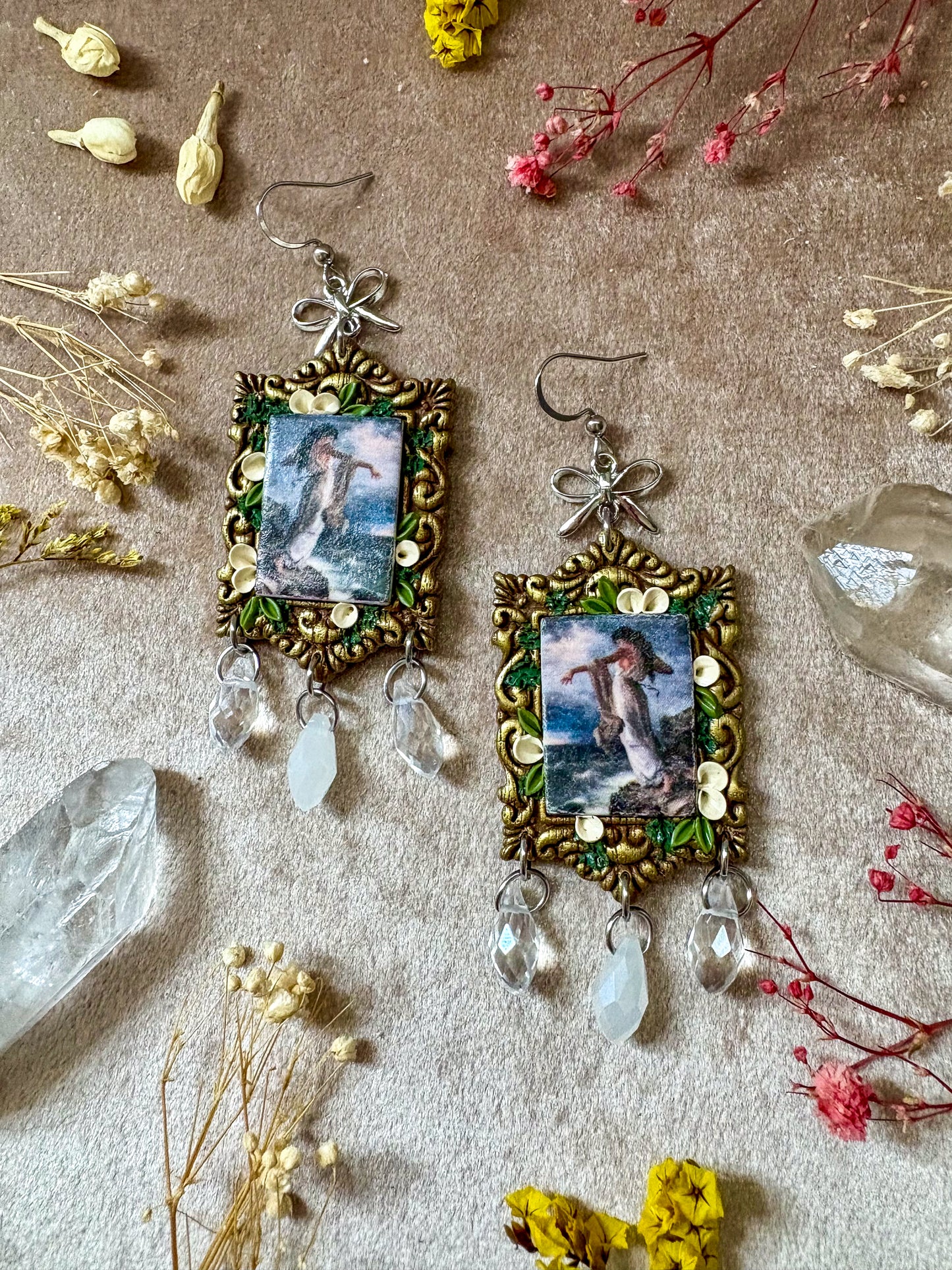 Selva's "Death at Sunset for Sappho" Painting Earrings