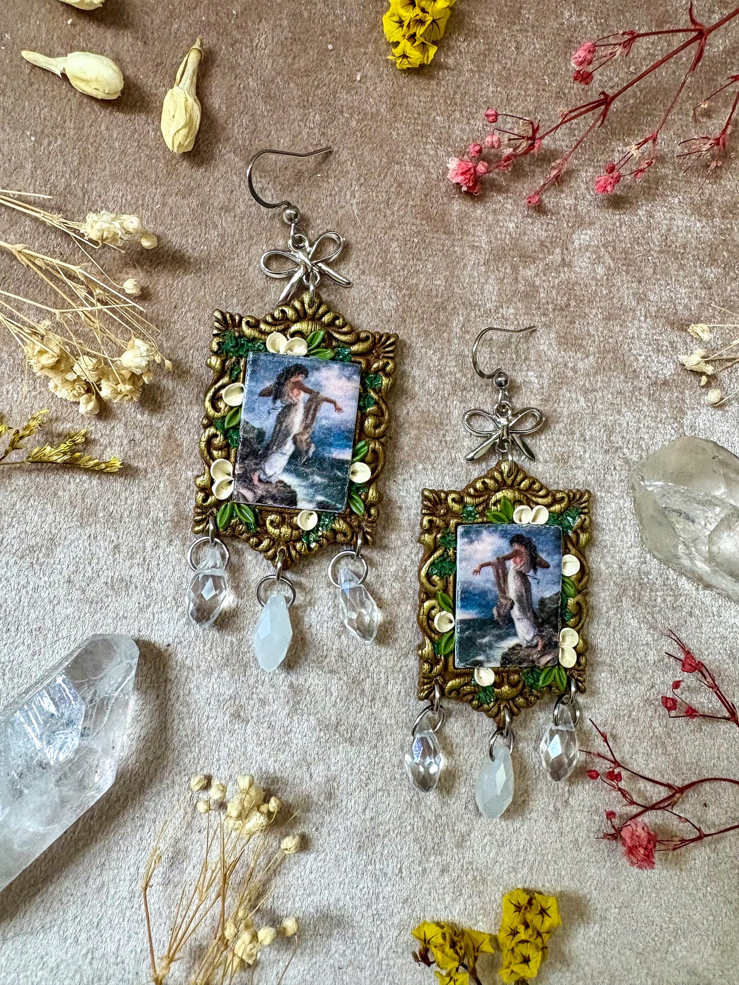 Selva's "Death at Sunset for Sappho" Painting Earrings