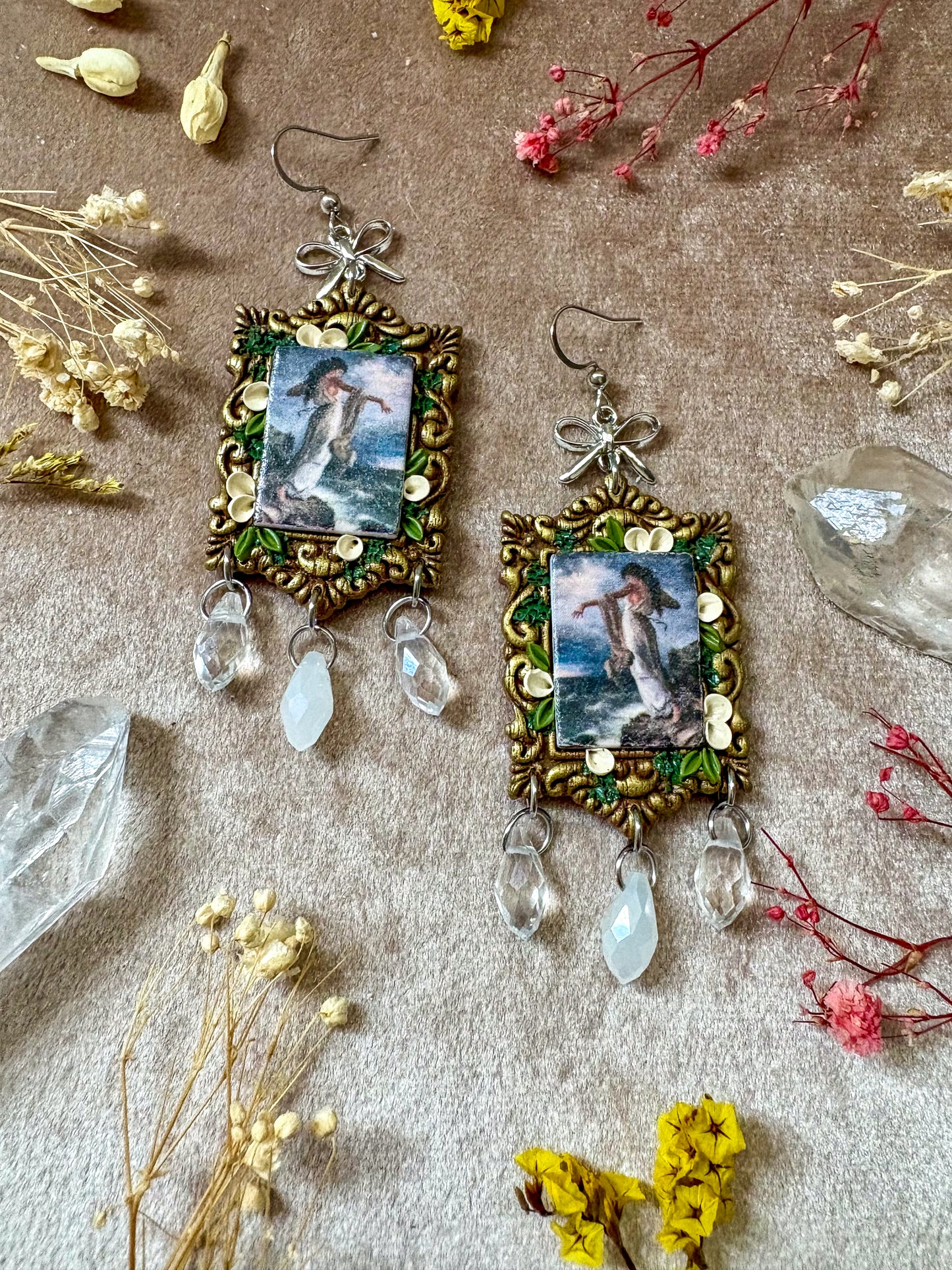 Selva's "Death at Sunset for Sappho" Painting Earrings