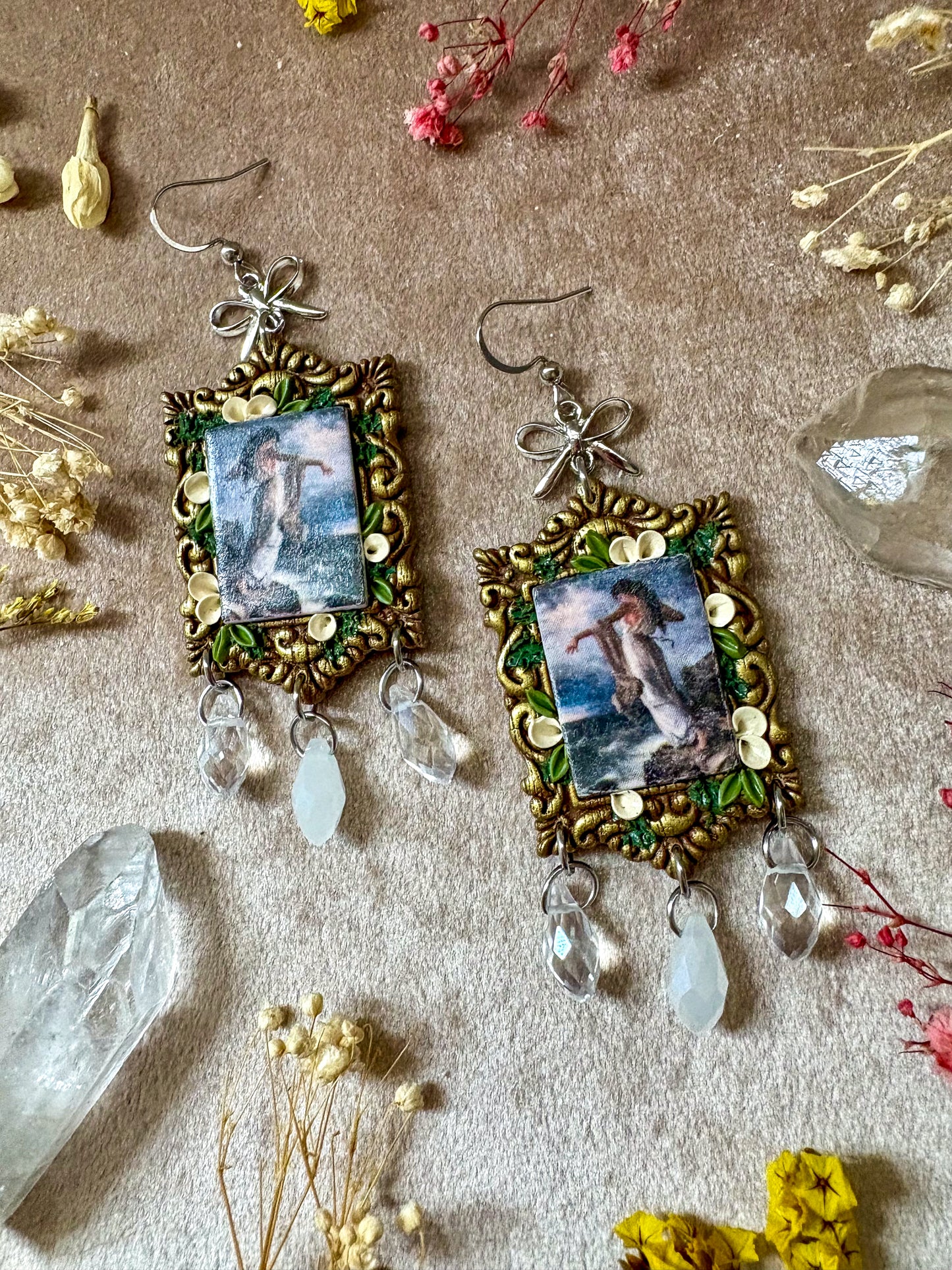 Selva's "Death at Sunset for Sappho" Painting Earrings