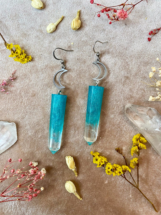 Turquoise Crystal Earrings