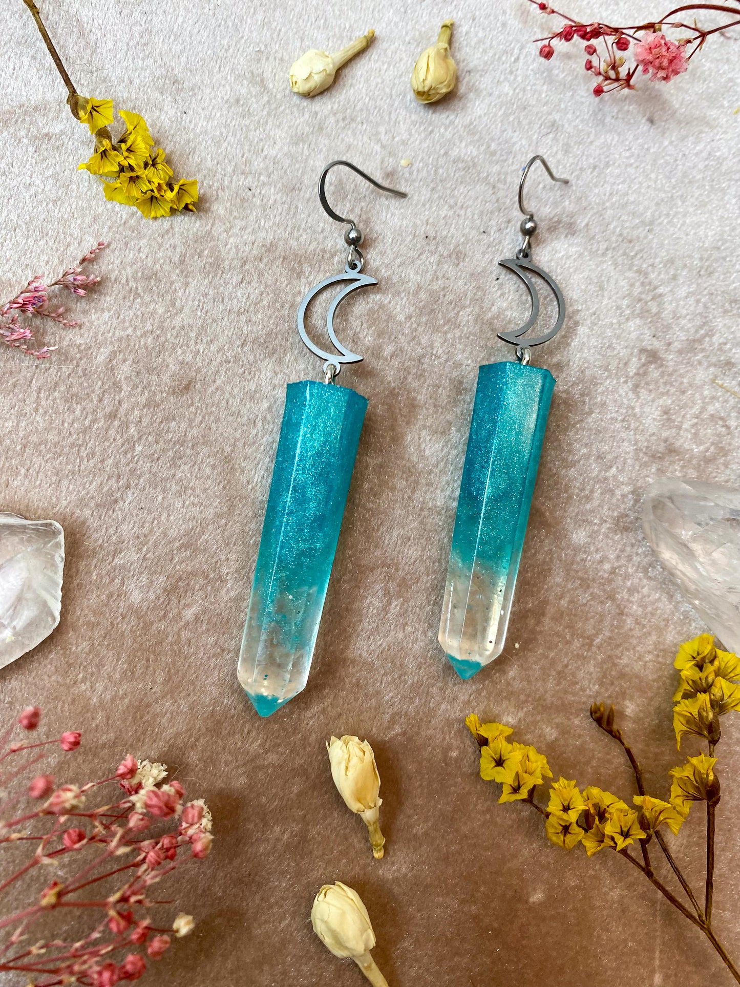 Turquoise Crystal Earrings