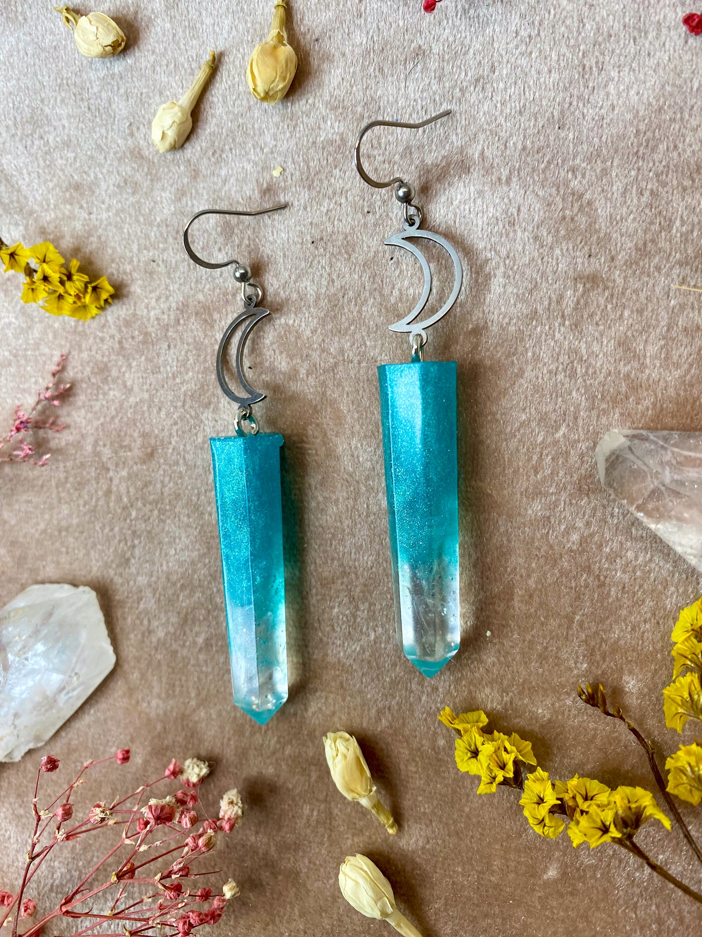 Turquoise Crystal Earrings