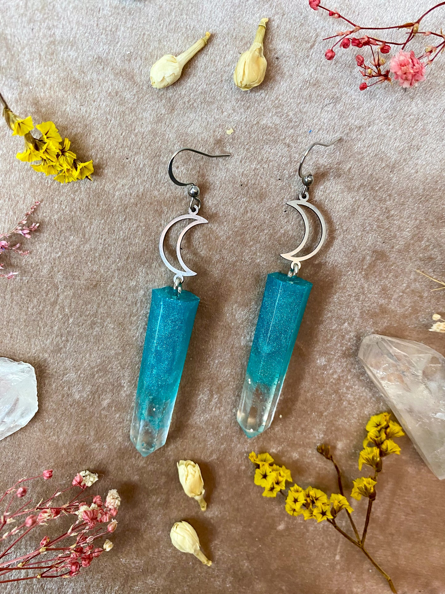 Turquoise Crystal Earrings