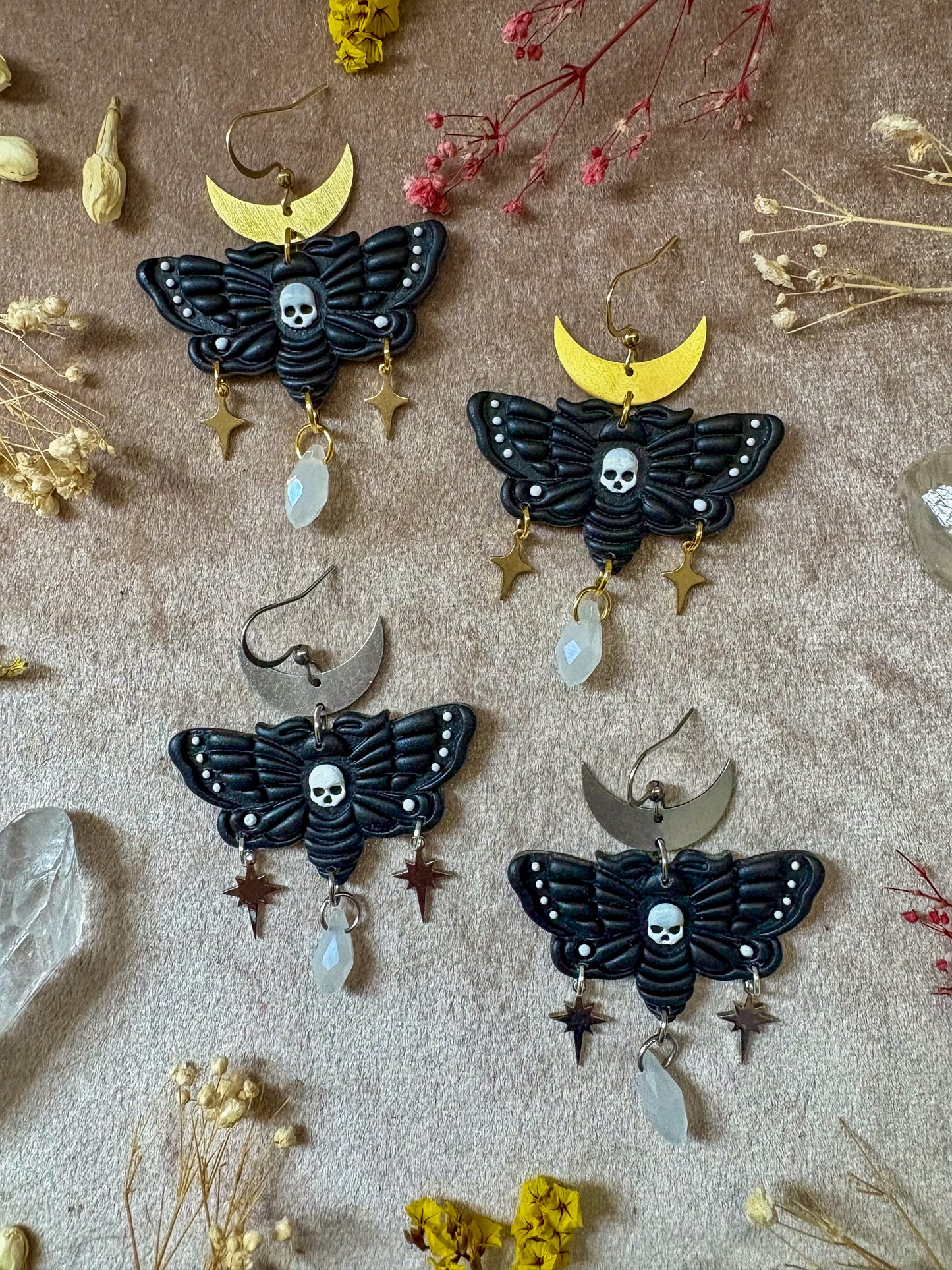 Death Moth Earrings