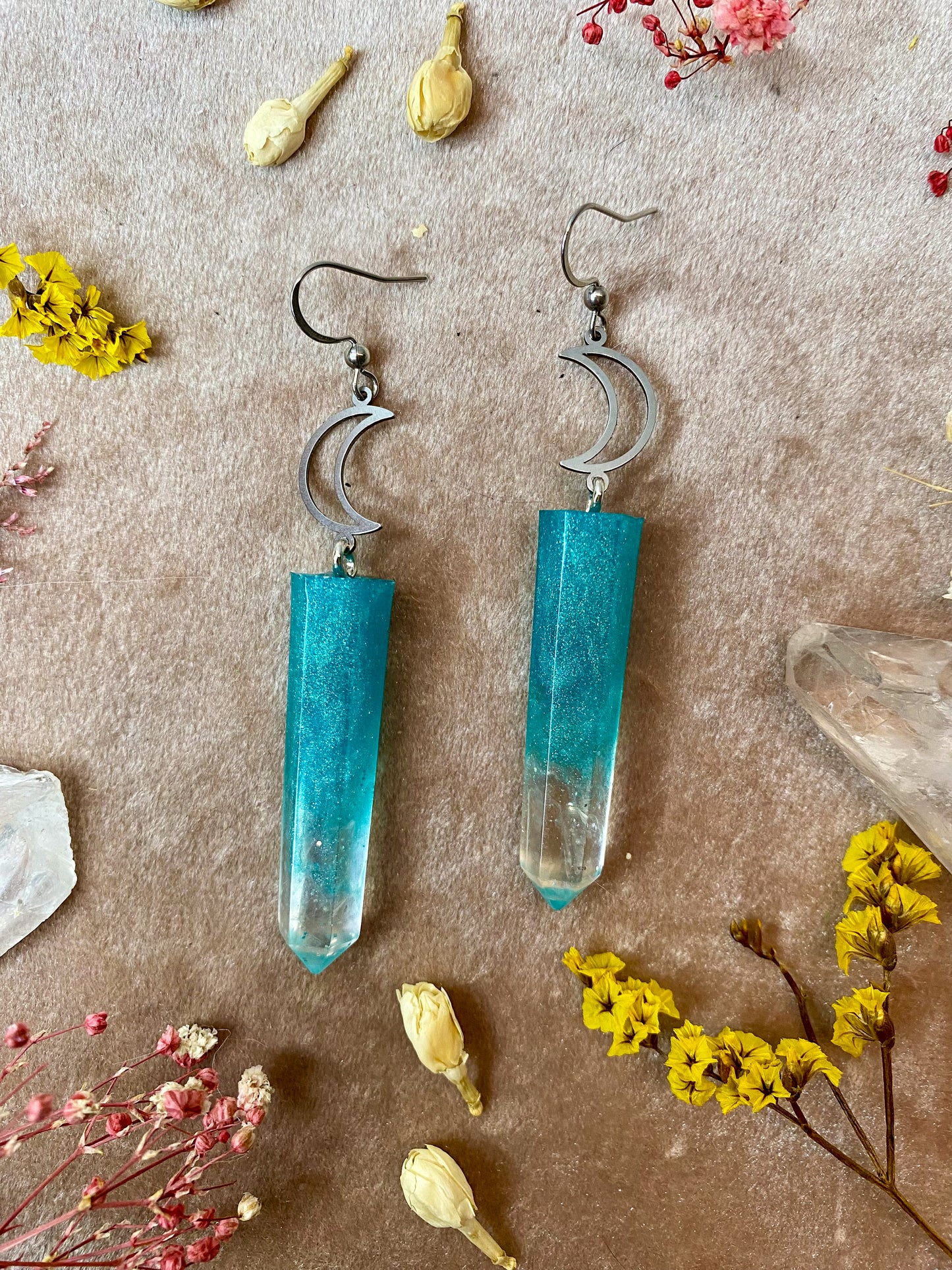 Turquoise Crystal Earrings