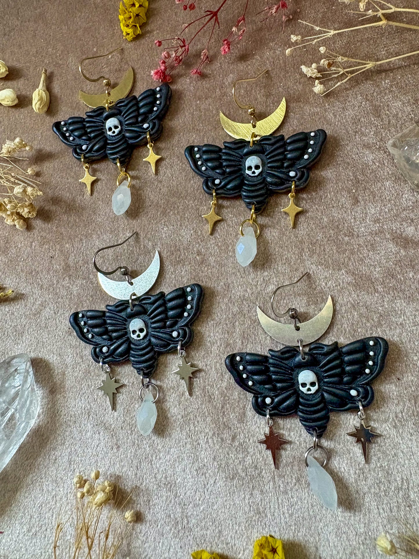 Death Moth Earrings